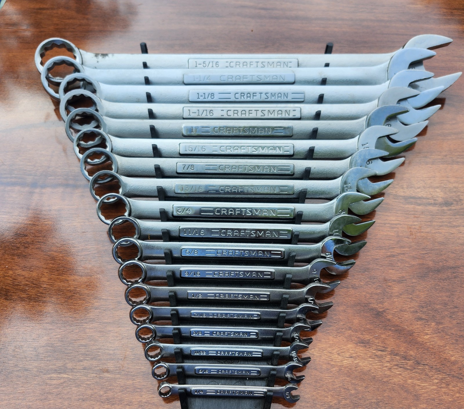 Craftsman SAE Combination Wrench Set USA 12 Point 1/4″ – 1-5/16″ 18 Tools Used