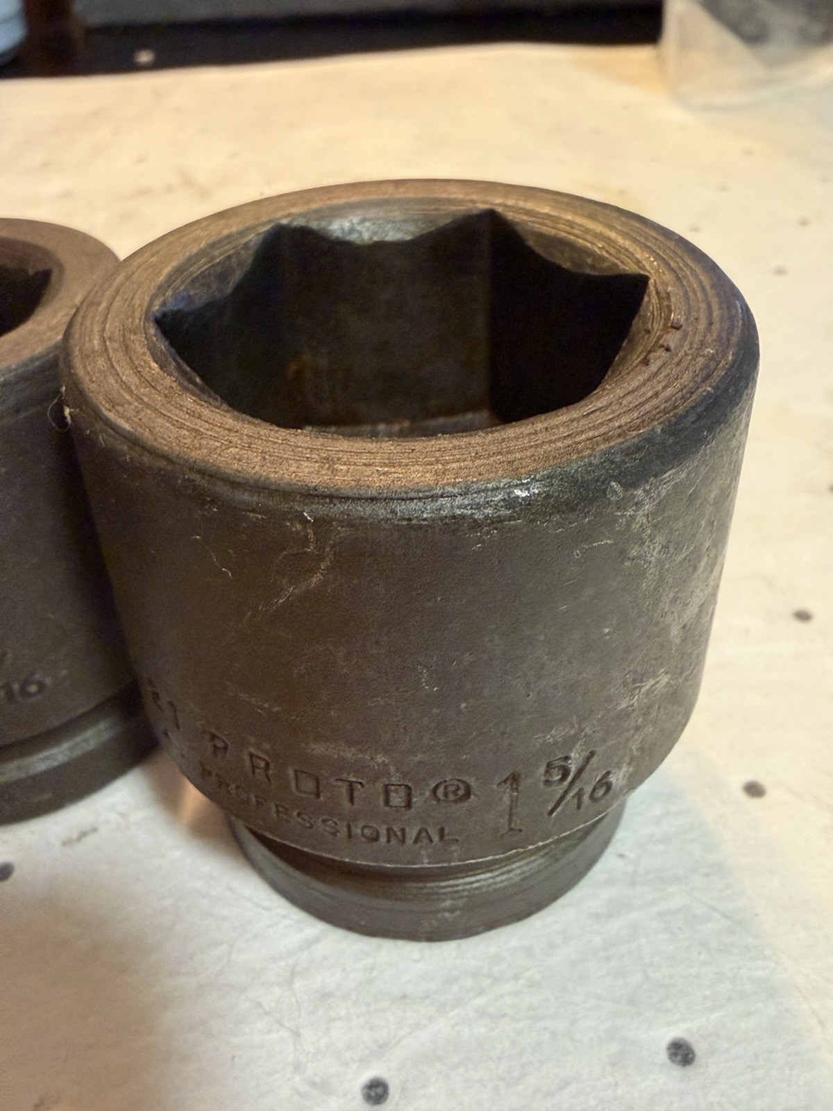 3 Proto Impact Sockets, 5/8” 15/16” 1-5/16” 6 Point 3/4” Drive Short USA