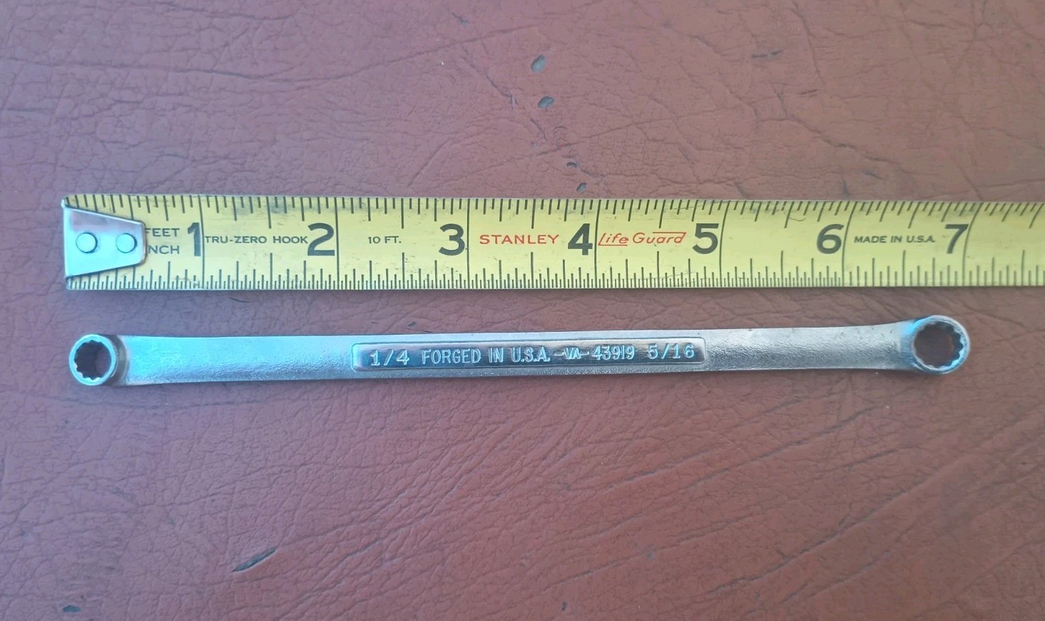 Craftsman 1/4″ x 5/16″ Double Box End Wrench 12 Point -VA- Series 43919 USA