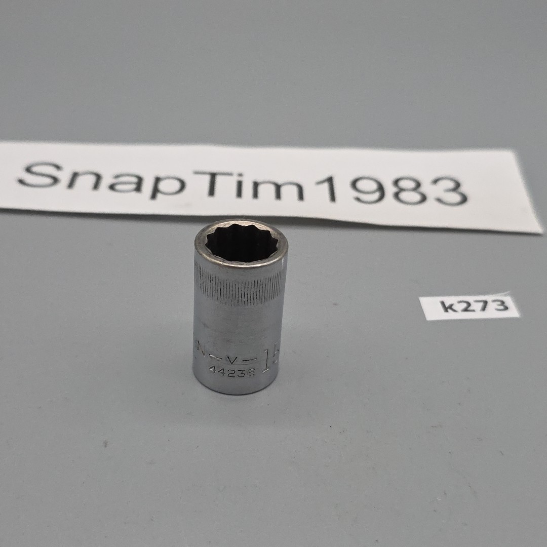 Craftsman Tools 15mm Shallow Socket 1/2″ Drive 12 Point V-44236 USA