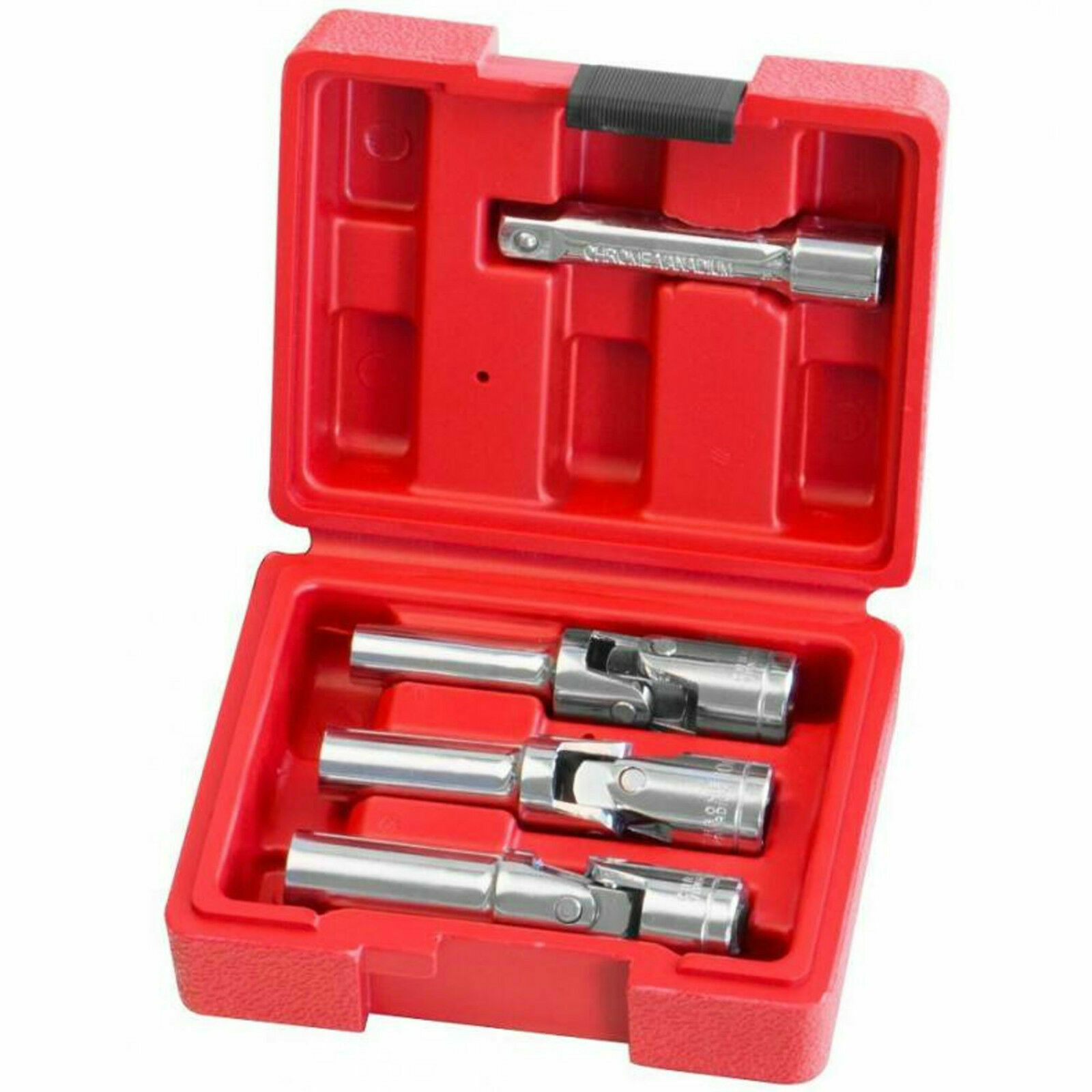 4 Diesel Glow Heater Plug Flexible Deep Socket Set 3/8″ Drive 8mm 10mm 12mm NEW