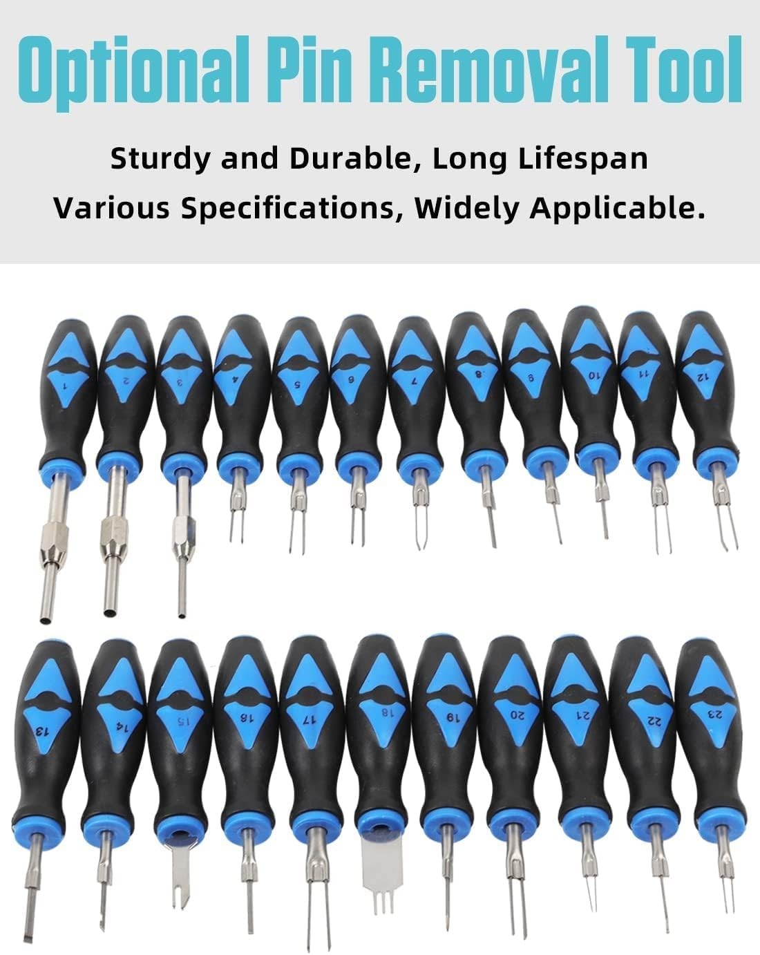 Universal Terminal Release Tool Kit – 23 Pieces with Non-Slip Grip & Carry Case