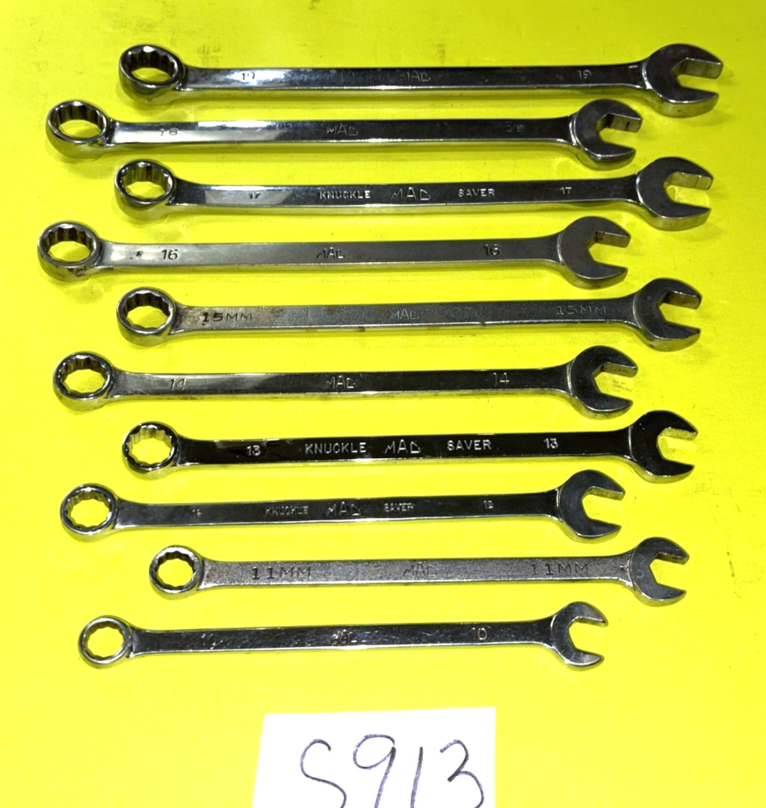 MAC TOOLS 10 PIECE METRIC COMBINATION WRENCH SET 12-POINT