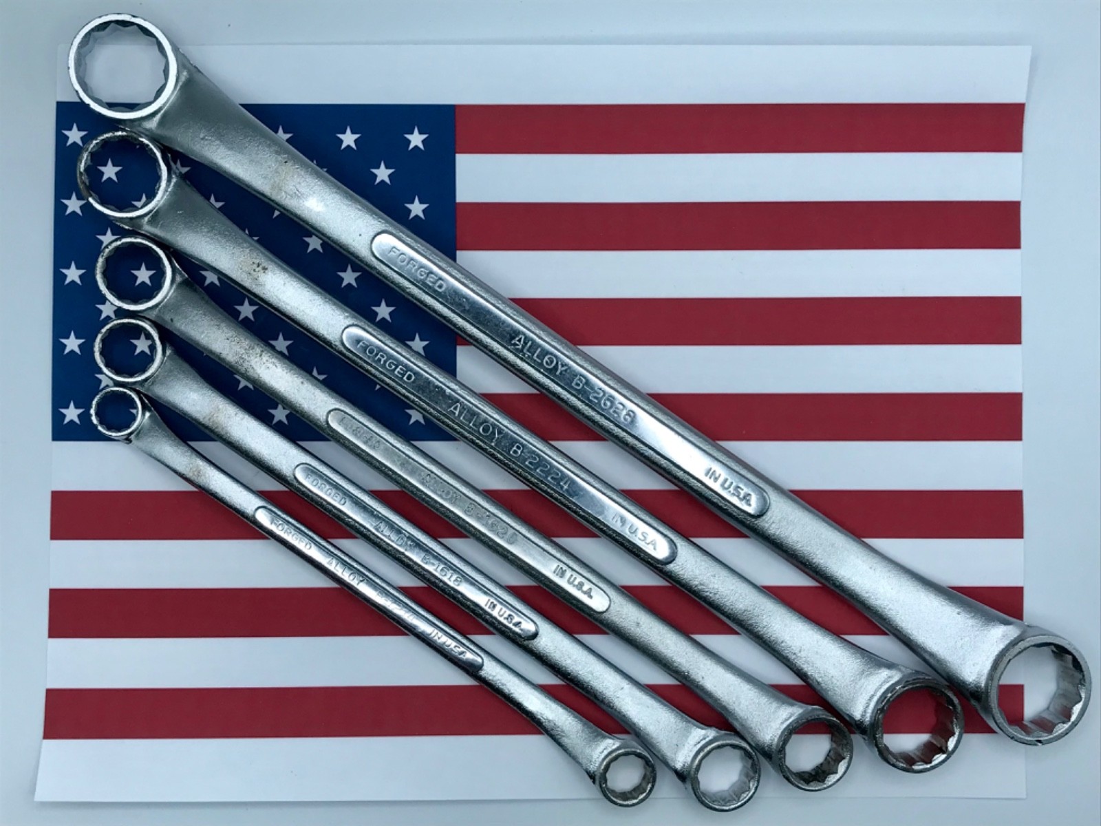 Vintage S-K Wayne SAE 5-Piece Offset Box Wrench 3/8”-7/8” Set, USA 🇺🇸