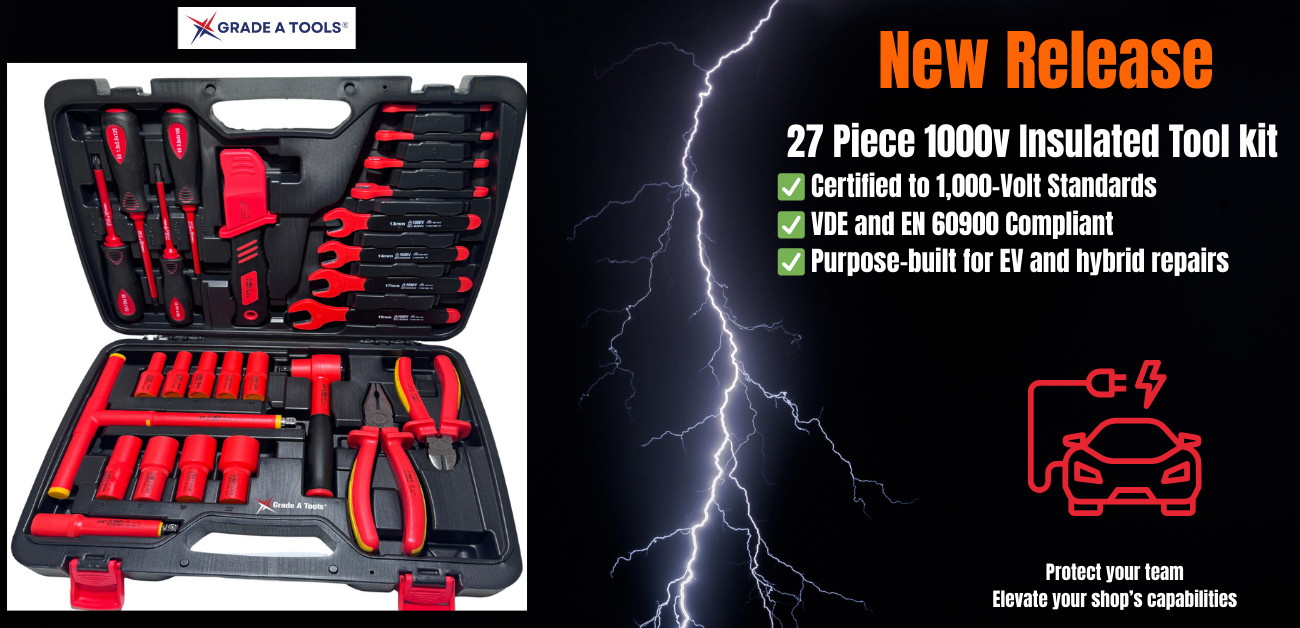 27 Piece 1000v Insulated Hand Tool kit – For Electric Vehicle Repairs