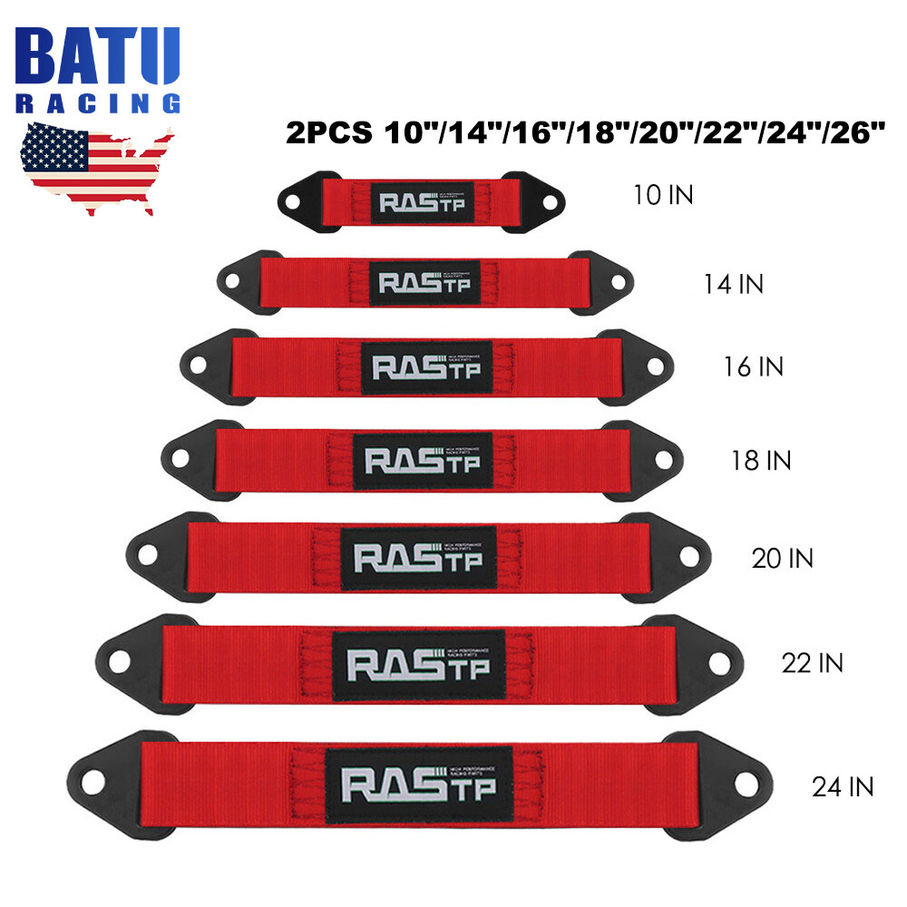 2PCS Red Limit Straps Shock Suspension 10″ 12″ 14″ 16″ 18″ 20″ 22″ 24″ 26″