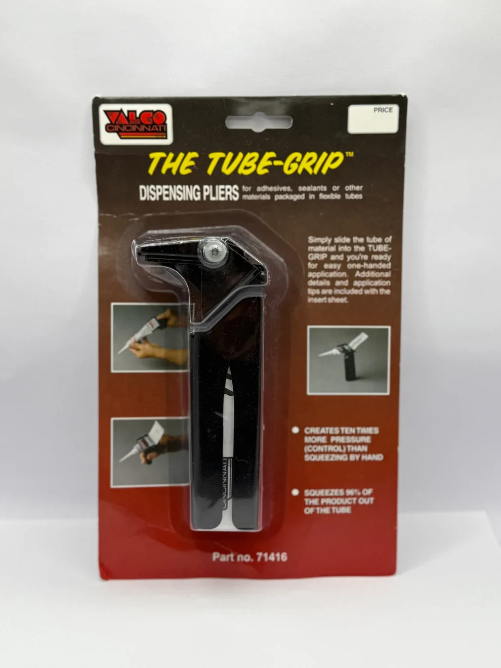Valco Cincinnati Tube-Grip Dispensing Pliers Adhesive Sealant Caulk Tube Tool Ea