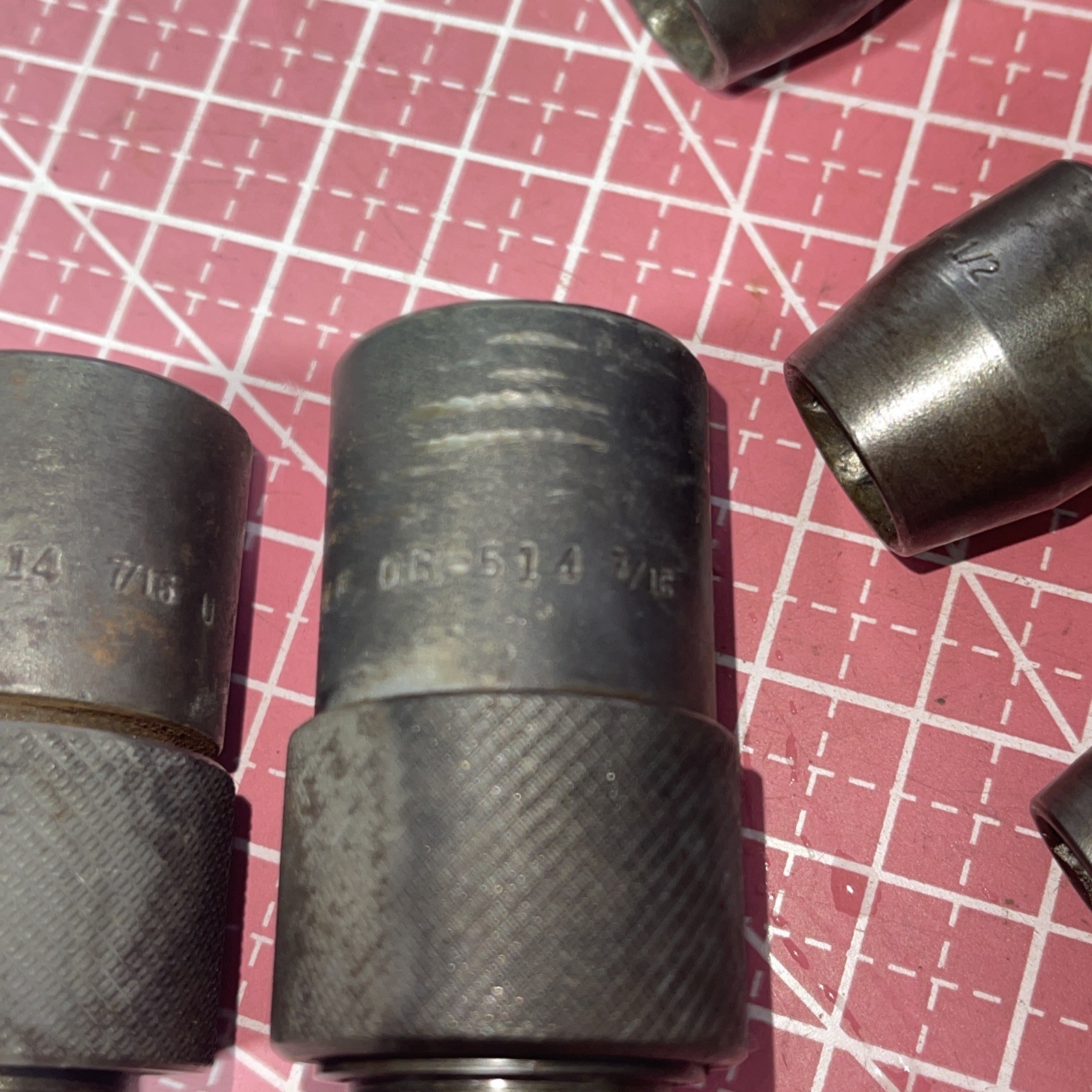Apex USA Hex 7/16 Power Drive 7 Piece 3/8 5/8 Flex Lock Socket Adapter Extension