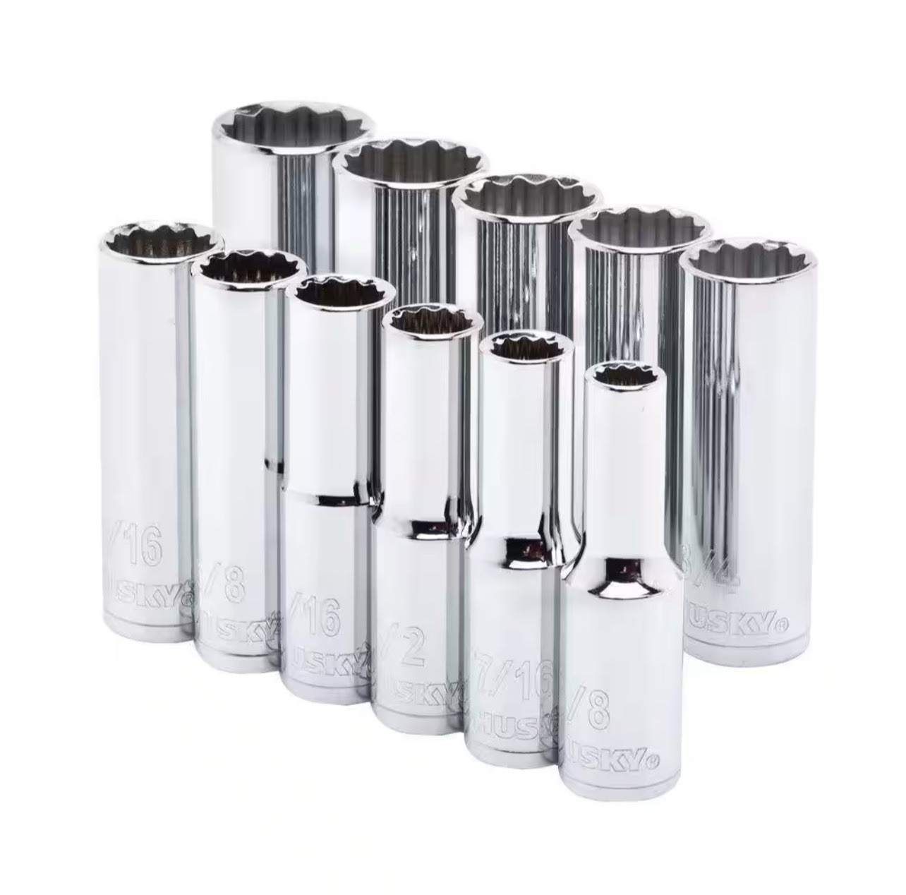 Husky 1/2 in. Drive Deep SAE Socket Set (11-Piece)