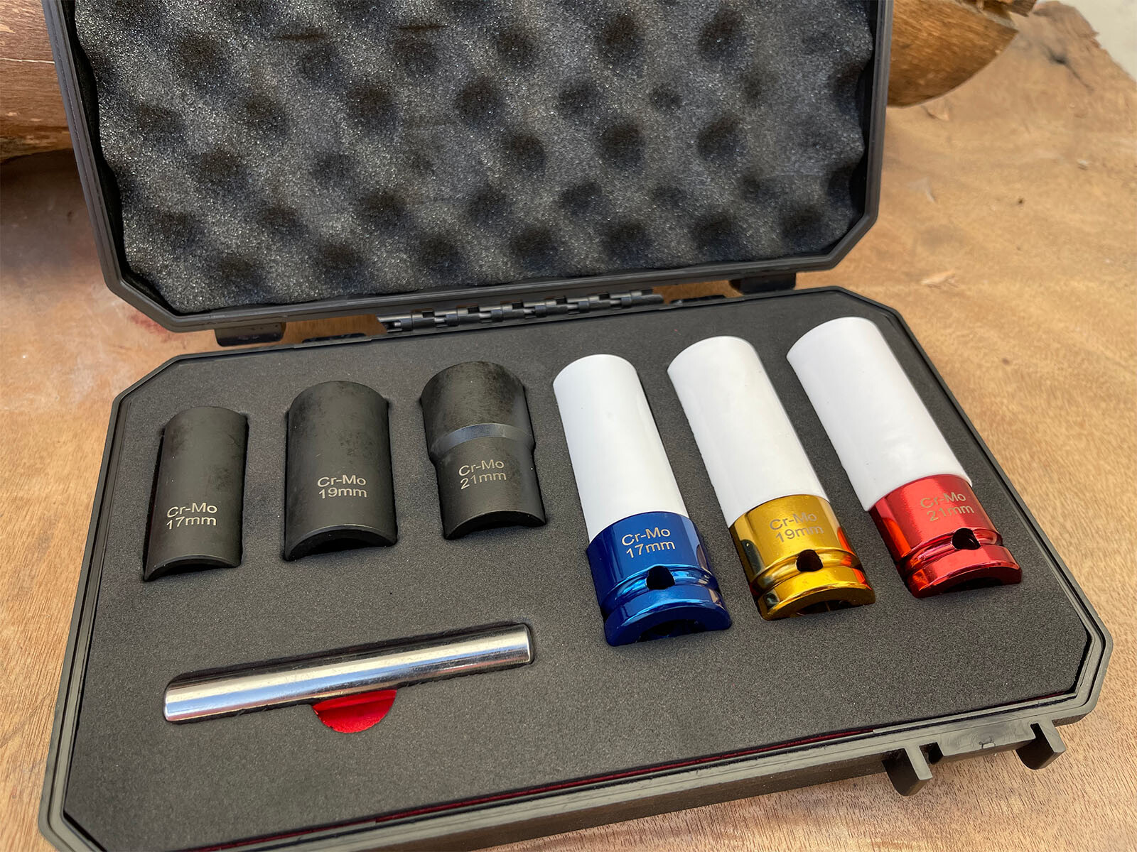 7pc Twist Socket Set Bolt Extractor Stripped Lug Nut Remover & Thin Wall Sockets