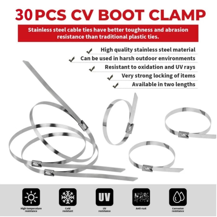 CV Joint Axle Boot Clamp Pliers Tool Kit w/ 30 Ear Clamp for Car ATV Auto Repair