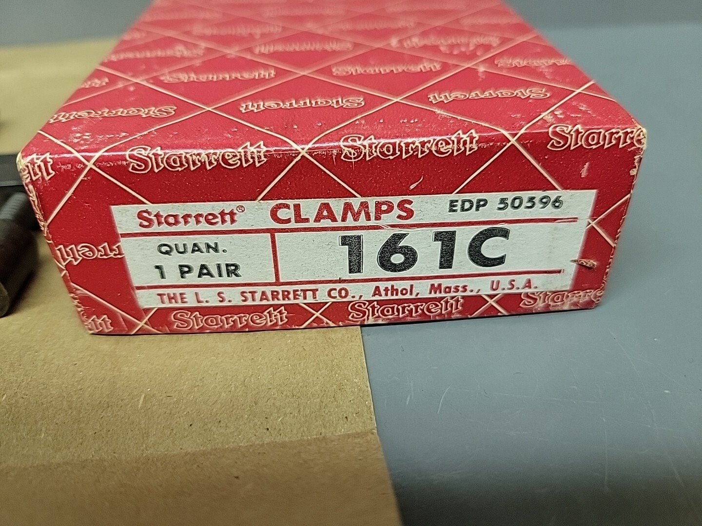 L.S. Starrett Pair 161C Toolmakers Parallel Clamps (2) NOS