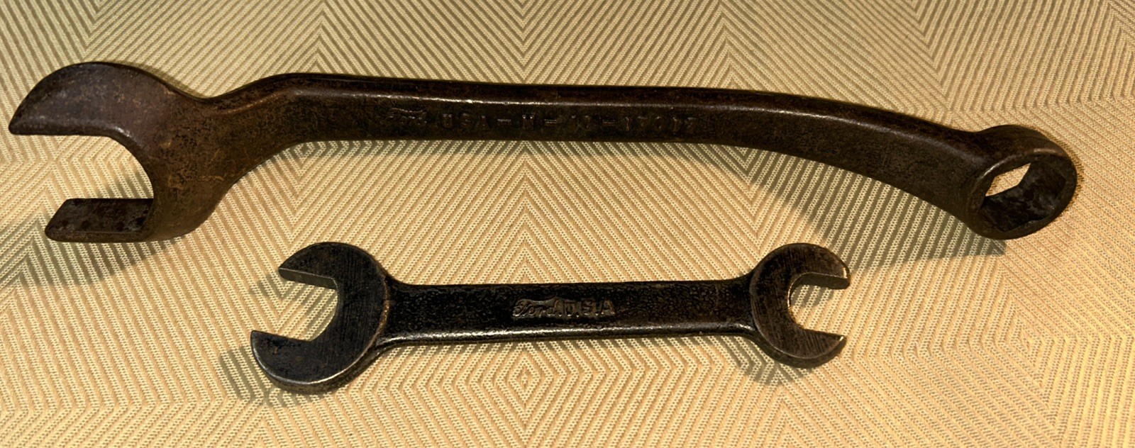 Vintage Ford Wrench USA-M-40-17017 And Ford Double End M Wrench USA Made Iron