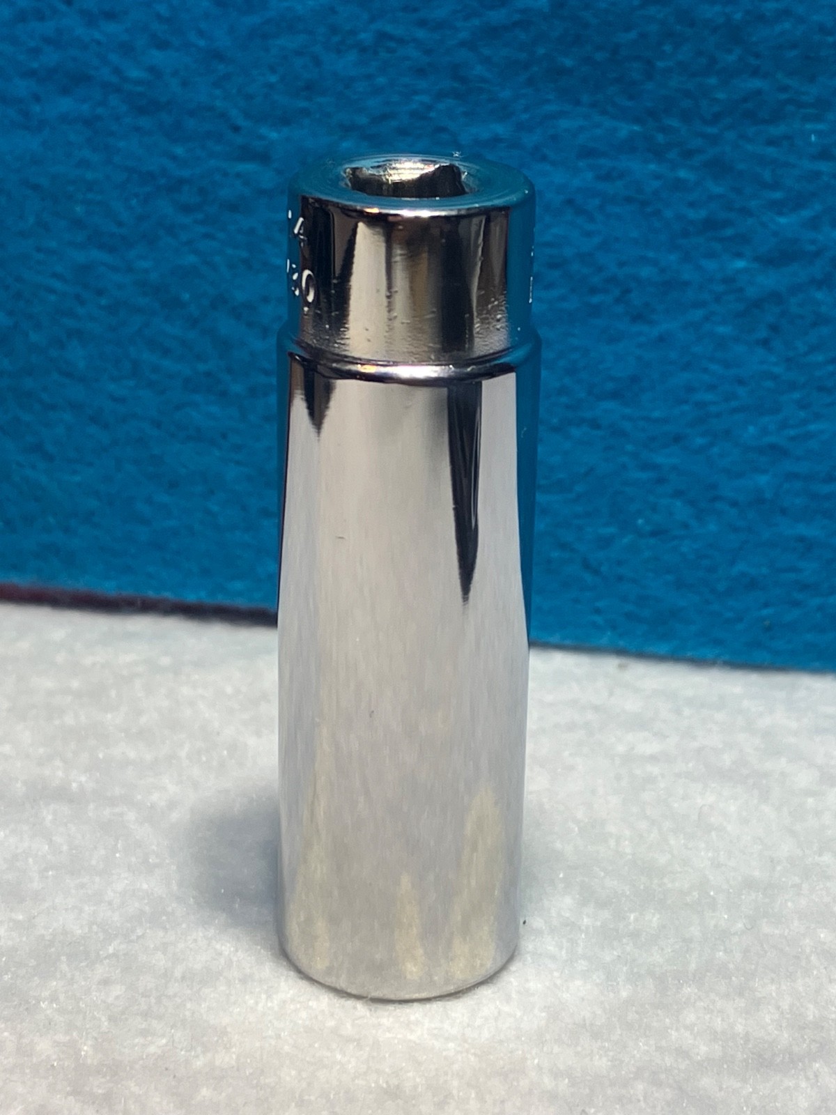 Snap-On STM14 7/16″ SAE 1/4″ Drive Deep Chrome 6-Pt Socket Retro Underline logo