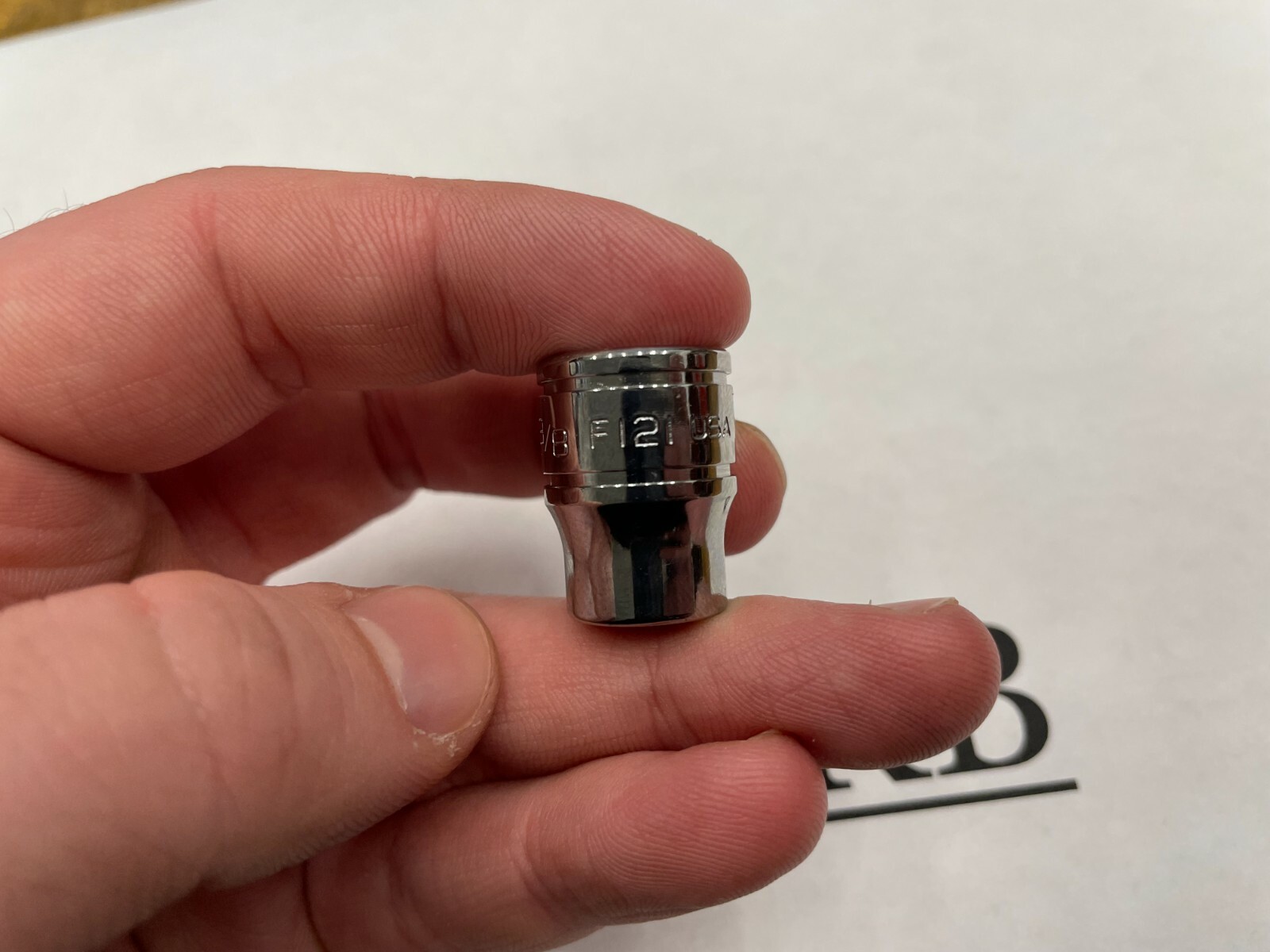 Snap-On Tools USA NEW 3/8″ Drive 3/8″ SAE 12 Point Shallow Chrome Socket F121