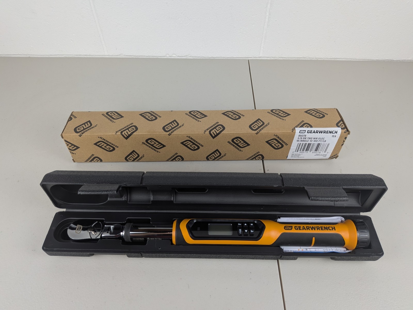 New Gearwrench 3/8″ dr Electronic Torque Wrench w/ Angle, 20-100 Ft lbs #85078