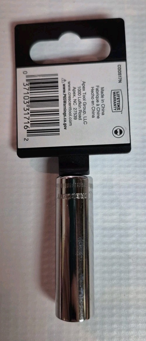 *NEW* 10mm Crescent 1/4″ Drive 6 Point Deep Metric Socket 10mm – CDDS17N