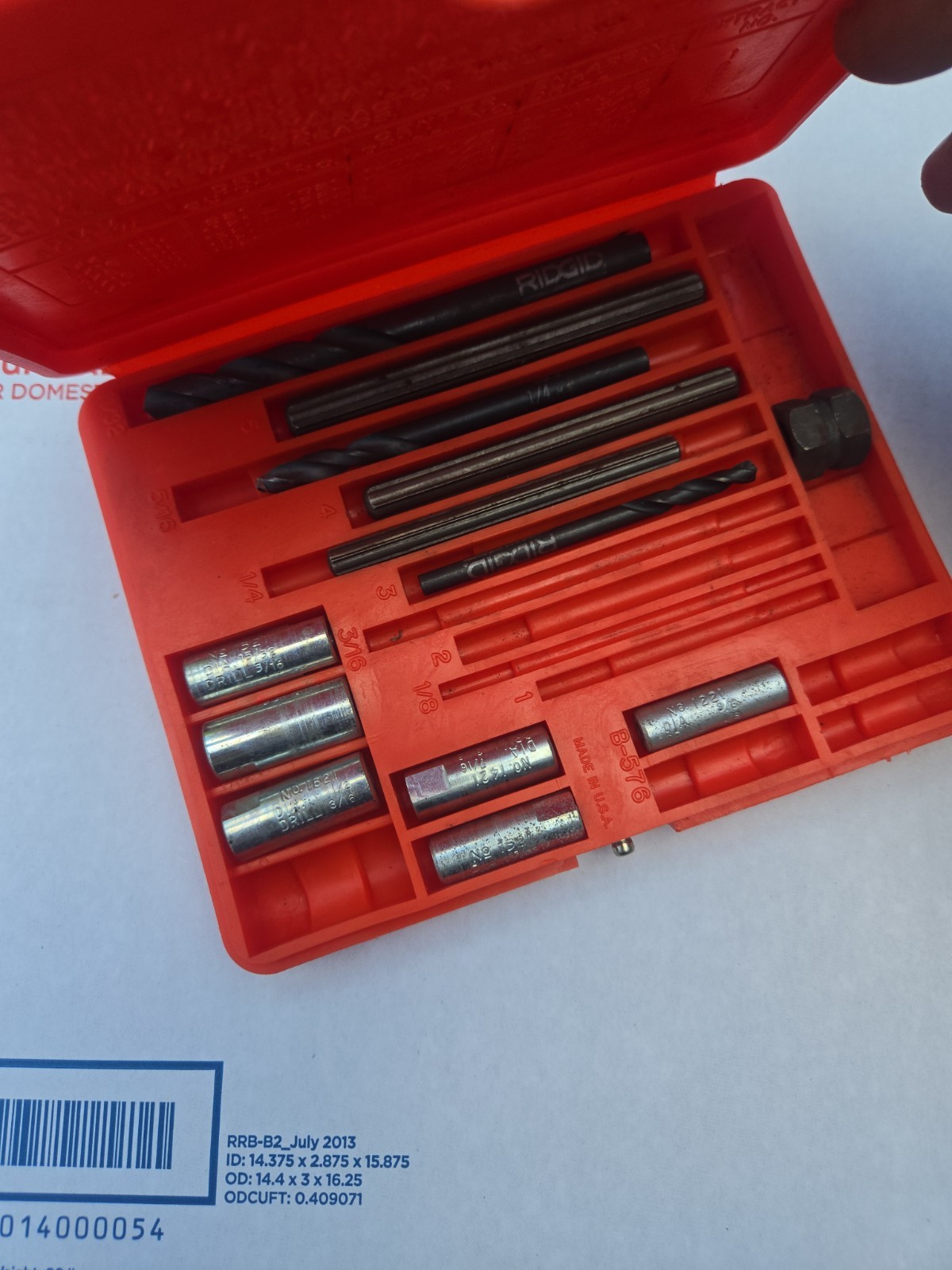 BLUE POINT No. 1020 Screw Extractor Set, MISSING PIECES, PARTIAL SET, AS IS