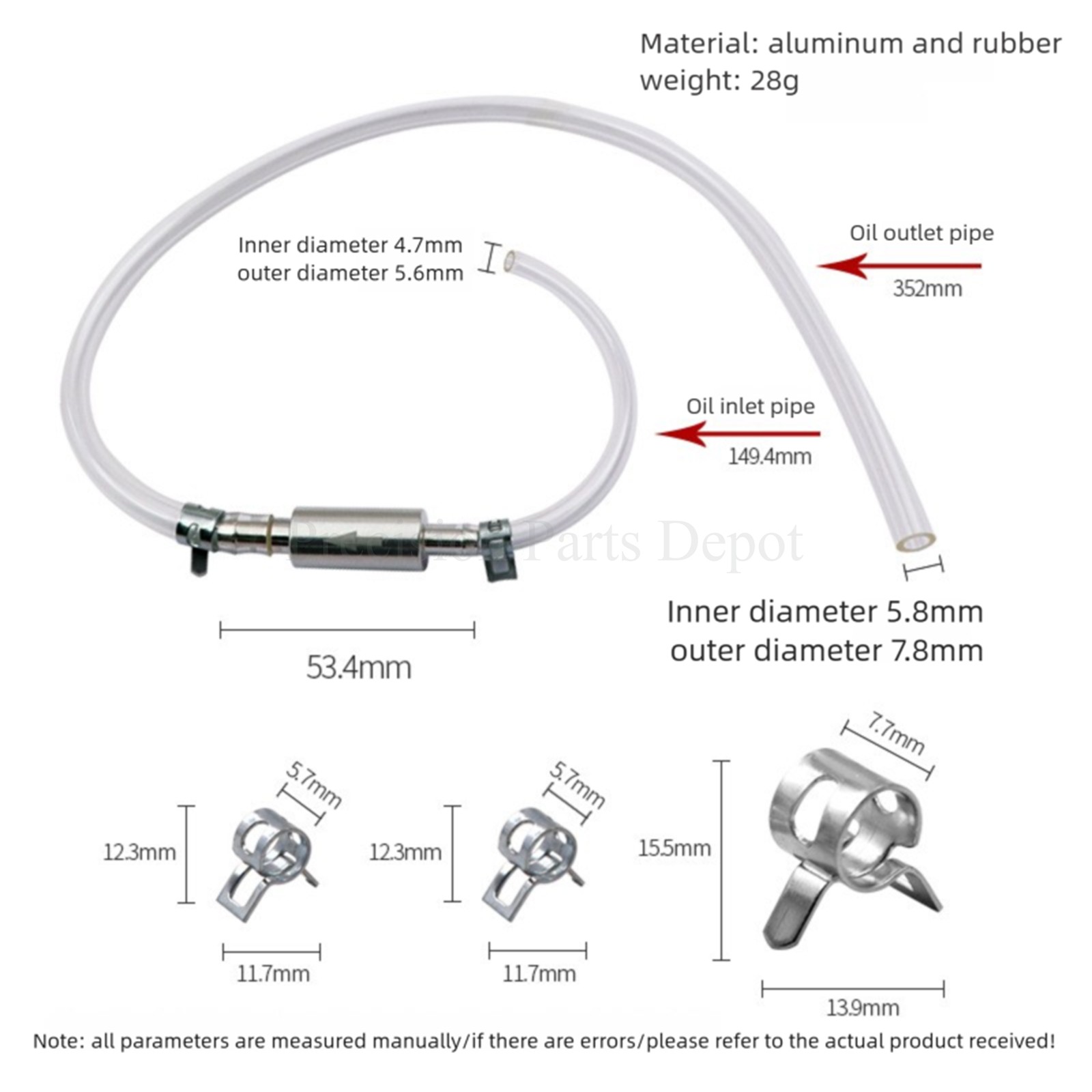 Bleeding Tool Kit Clutch Brake Bleeder Hose One Way Valve Tube Motorcycle Car