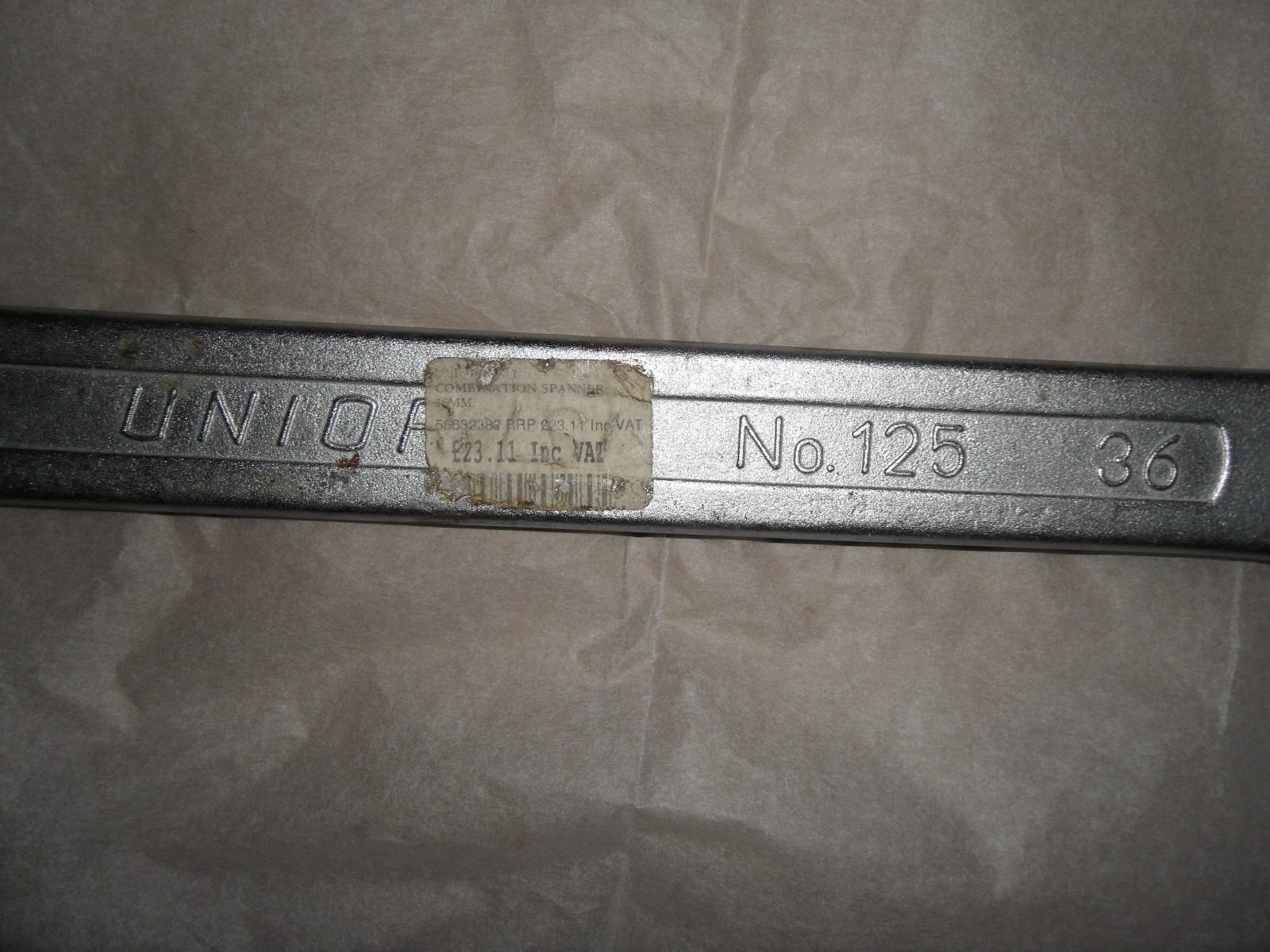 UNIOR No.125 COMBINATION SPANNER SIZE; 36
