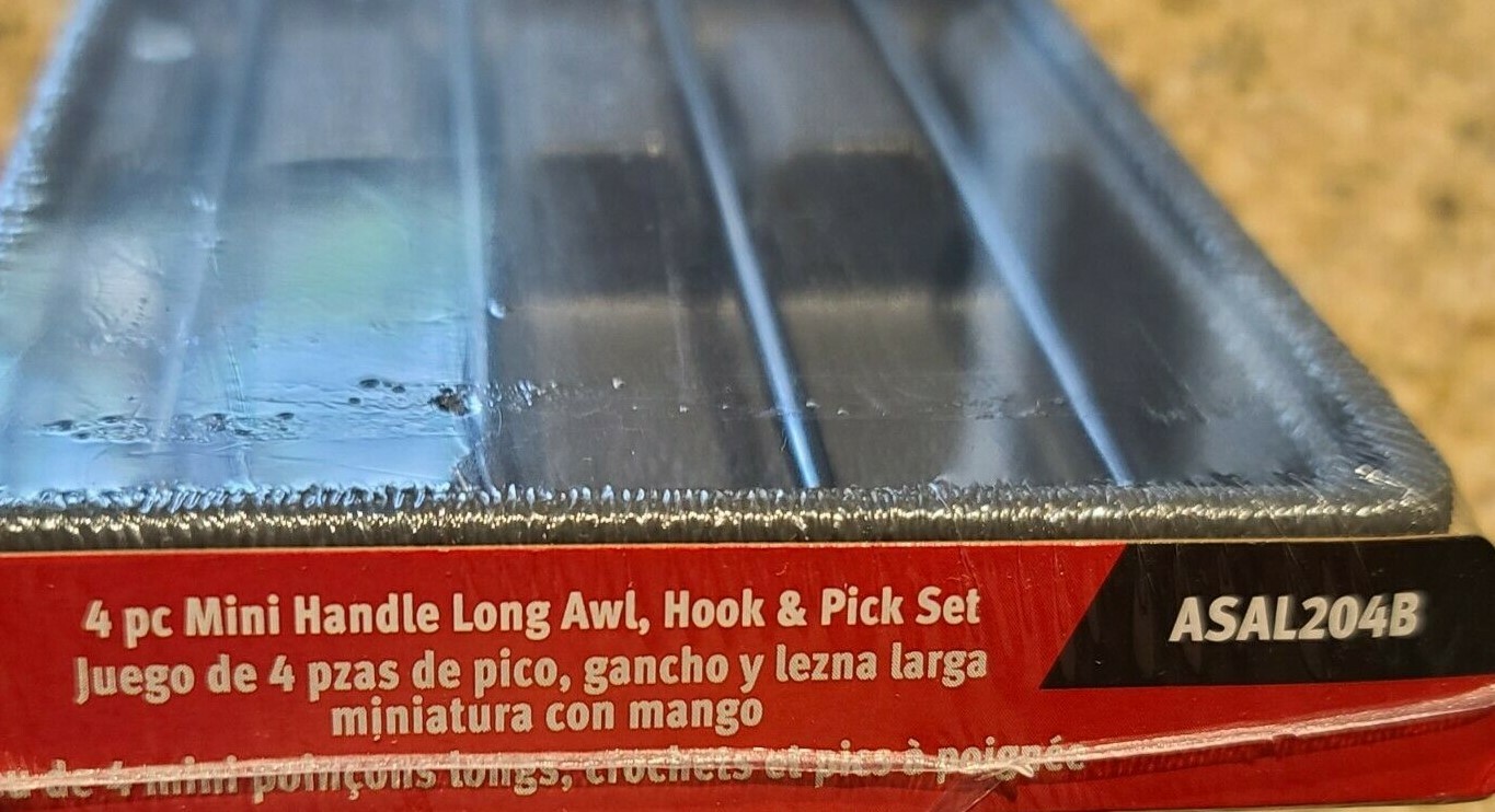 *NEW* Snap-on Pick Set, LONG SHAFT, ASAL204B *BLACK HARD HANDLES* NEW & SEALED!