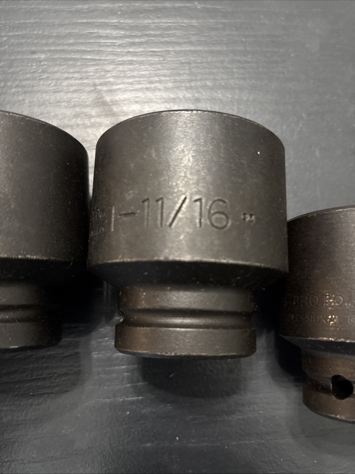 PROTO PROFESSIONAL IMPACT SOCKETS 1-15/16, 1-7/8, 1-13/16, 1-3/4, 1-11/16, 1-5/8