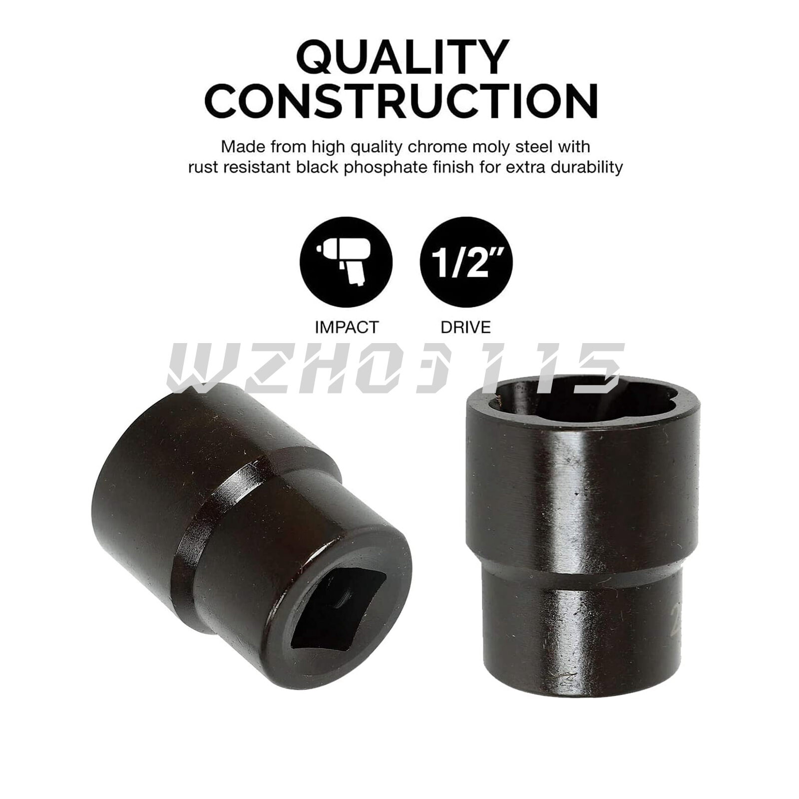 5pcs Twist Socket Wheel Lock Worn Lug Nut Remover Extractor Tool 17,19, 21, 22mm