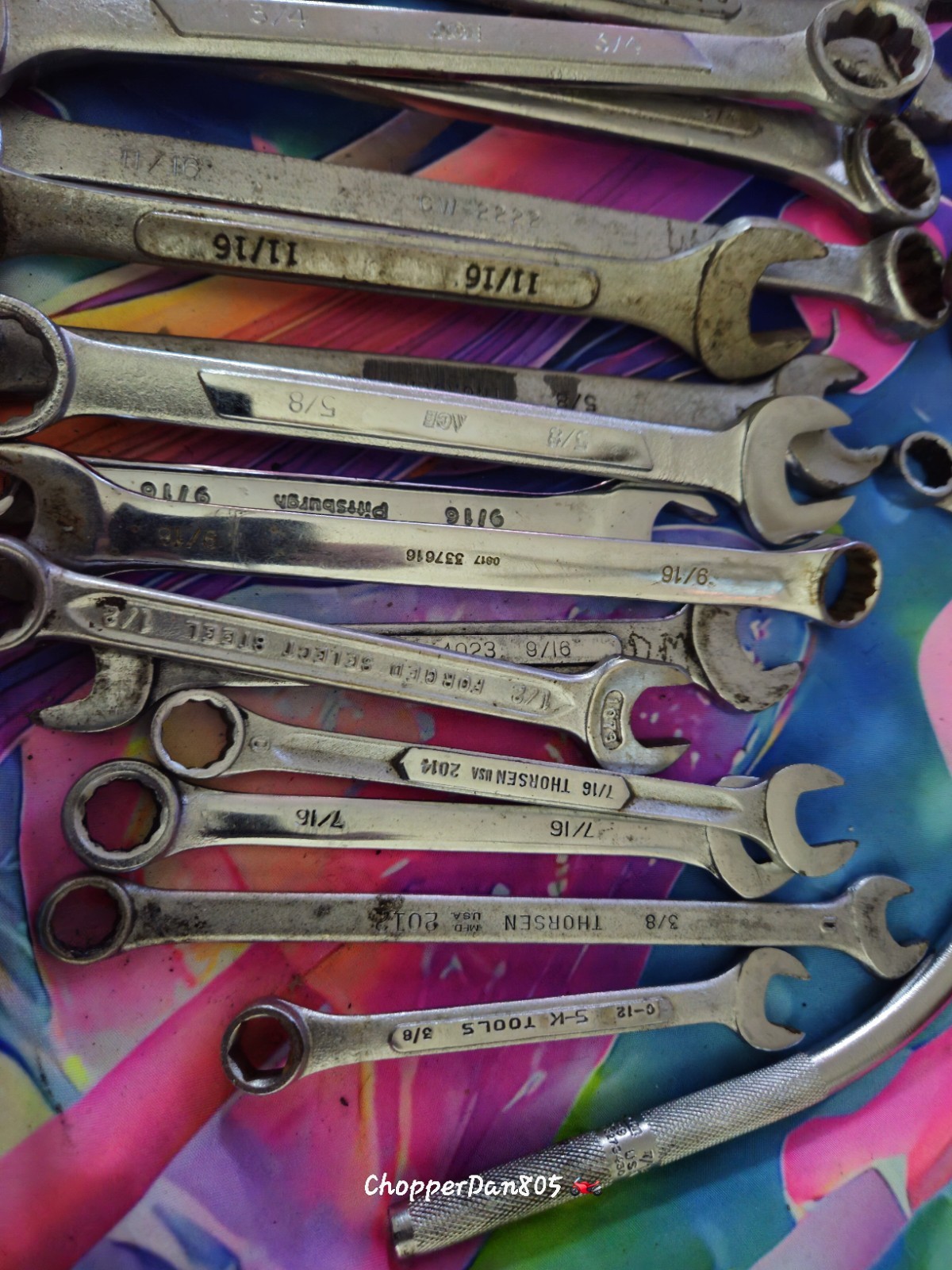 47 Pc Mixed Vintage Wrench Lot – SAE & Metric Combo Open End Box Mechanics Tools