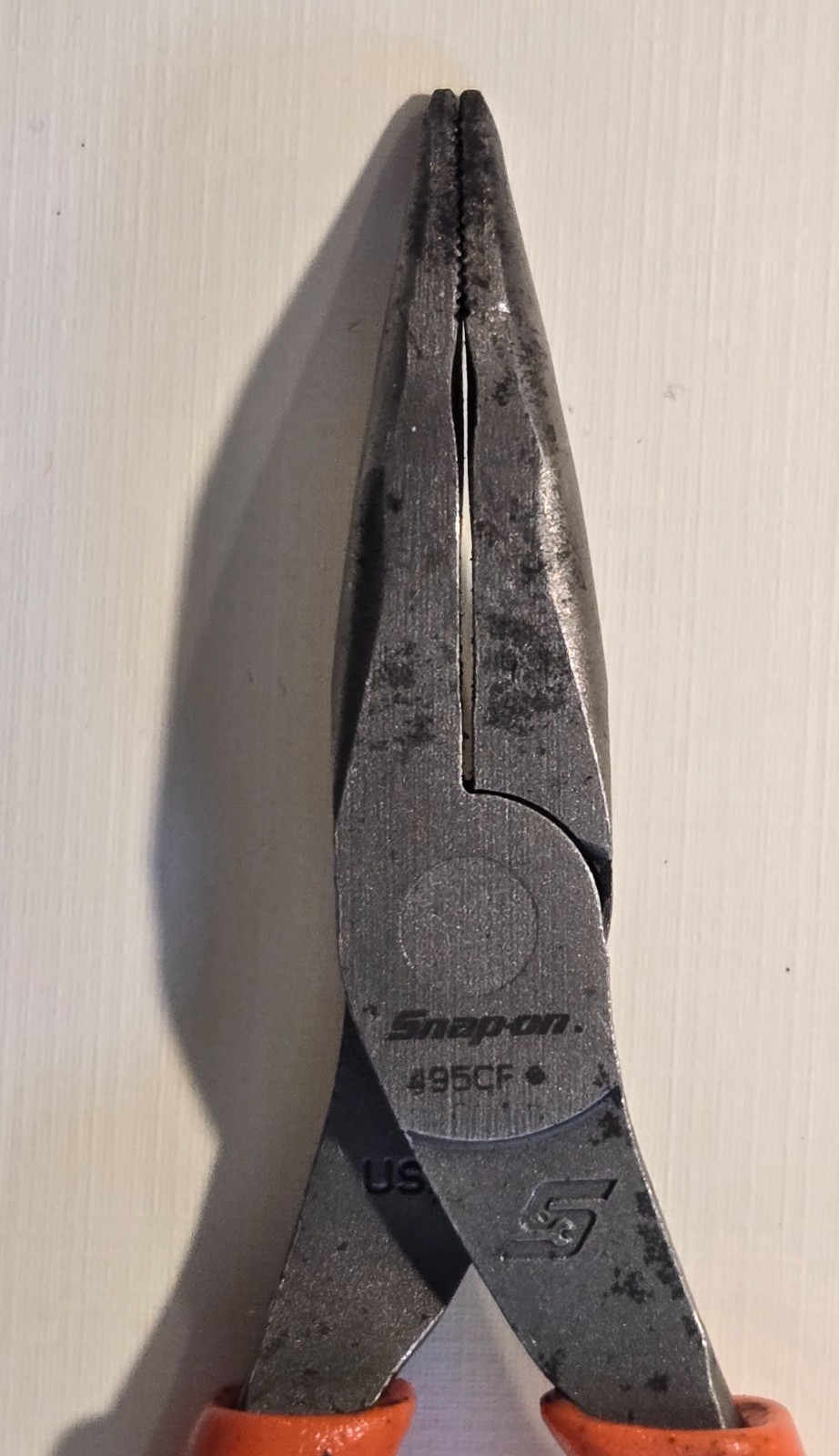 Snap On 495CF 6″ Talon Grip 35″ Bent Needle Nose Pliers, Used