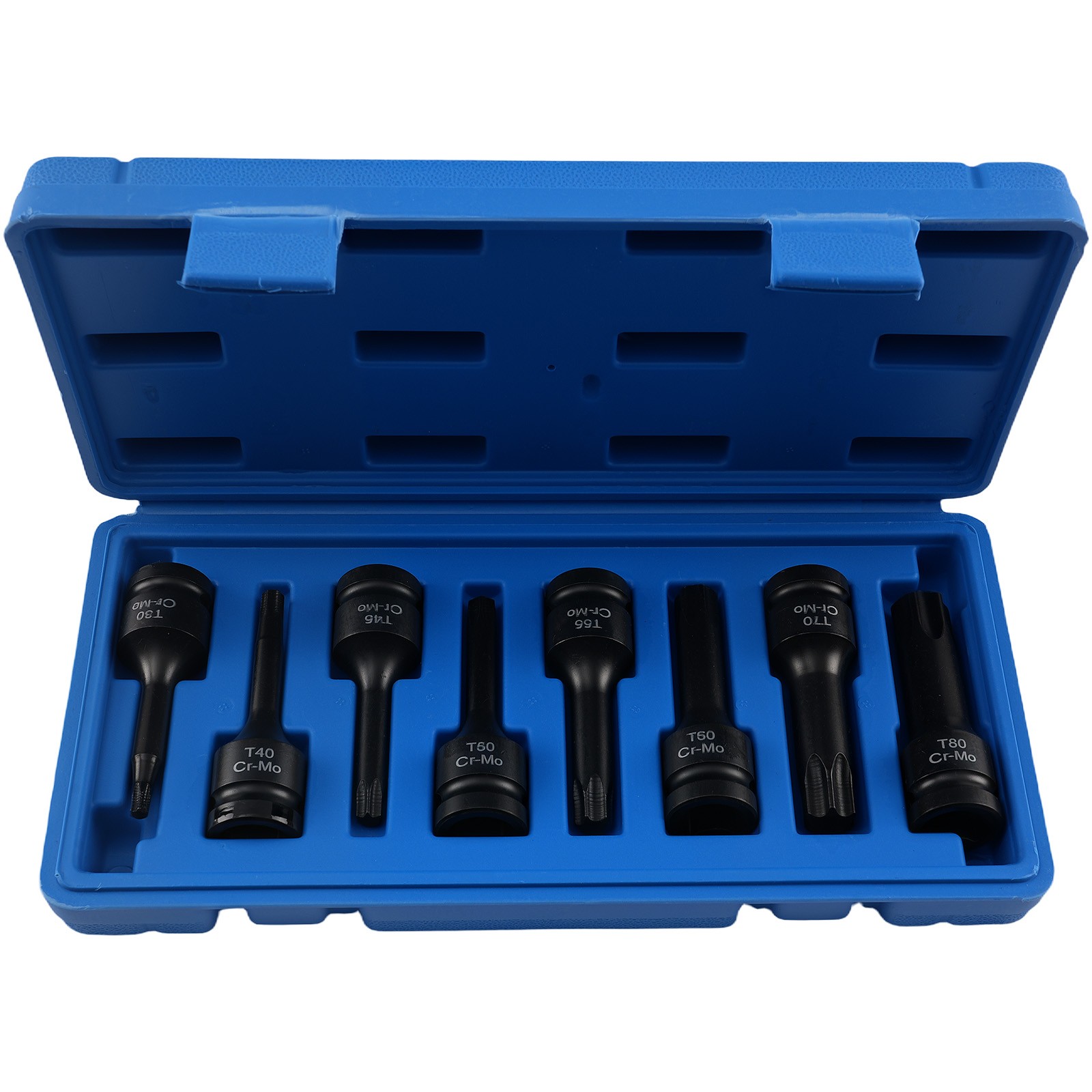 1/2» 8pc Impact Socket Set T30 T40 T45 T50 T55 T60 T70 T80 Workshop CR-MO