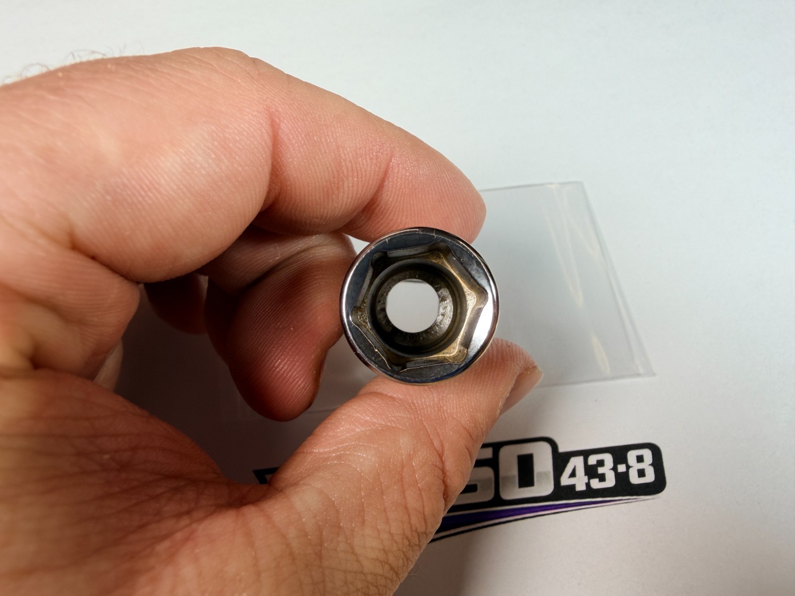 Snap-On Tools USA NEW 3/8″ Drive 9/16″ SAE 6pt Semi-Deep Chrome Socket FSS181