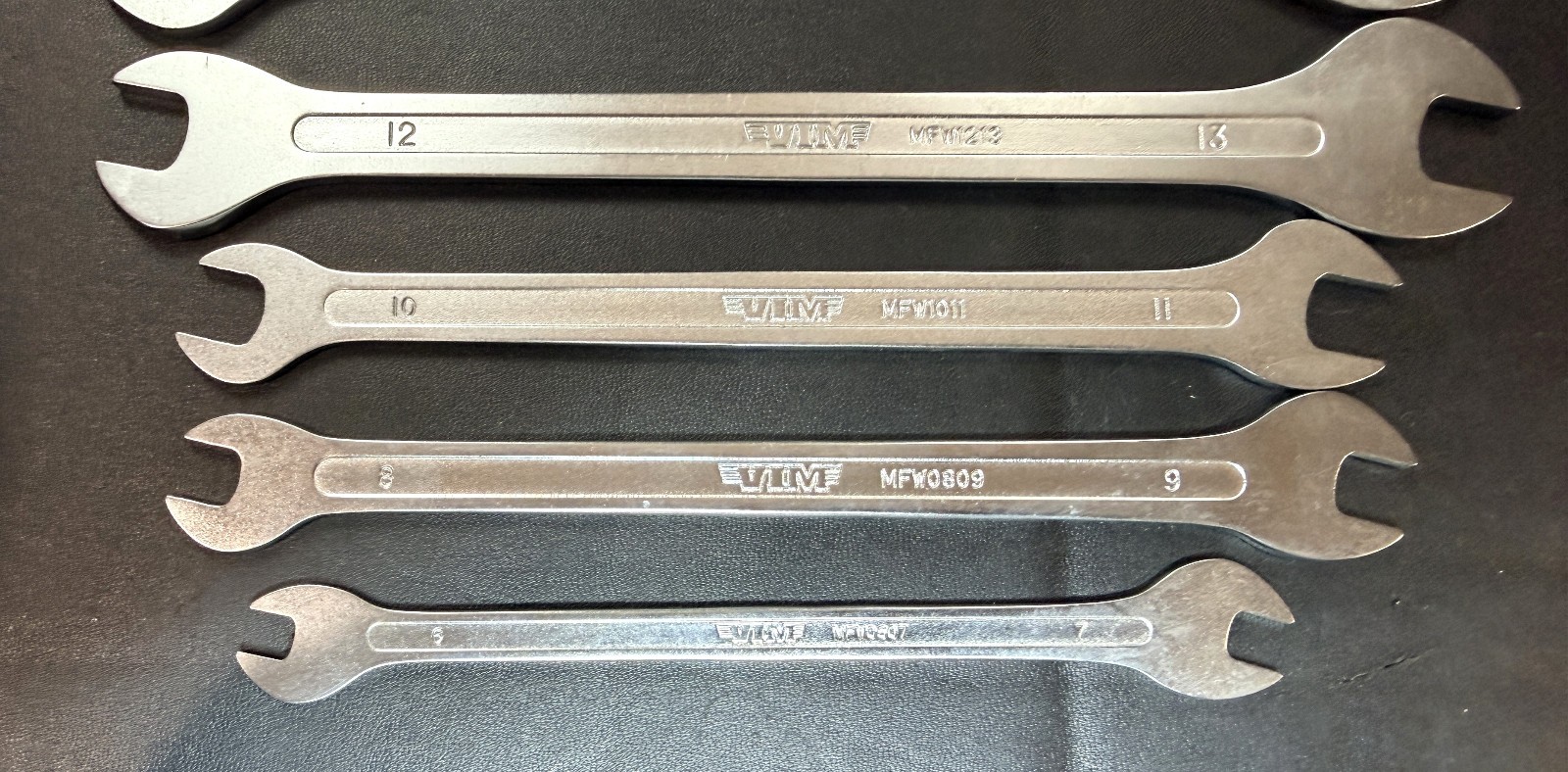 VIM Tools VIMMFW100 7-Piece Metric Flat Thin Wrench Set , 6mm to 19mm