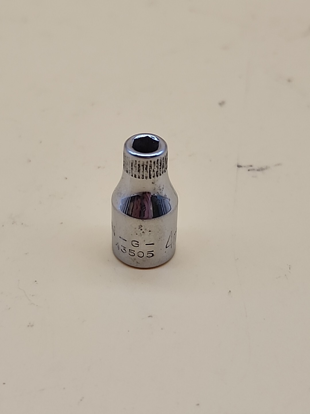 Craftsman Vintage NEW 4mm 6 Point 1/4″ Drive Shallow Socket G-43505 USA