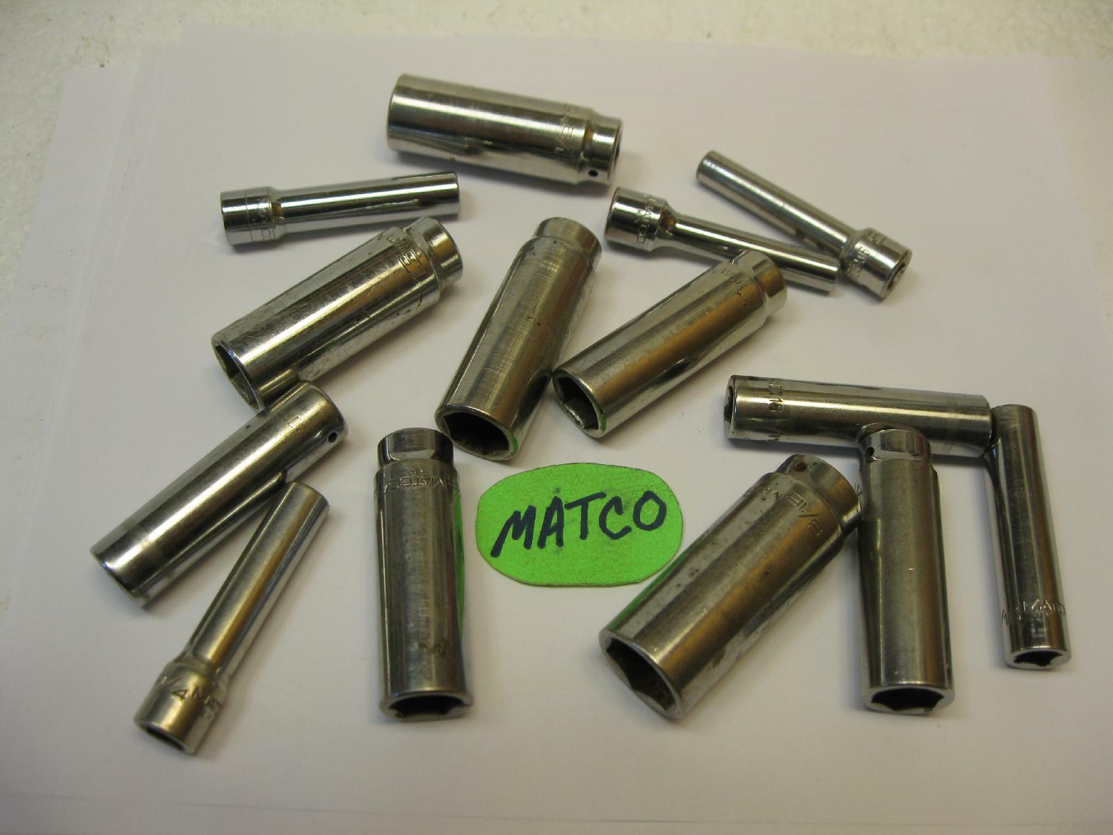 Matco tools 1/4 drive DEEP 6 point sockets metric and sae SOLD EACH Nice!