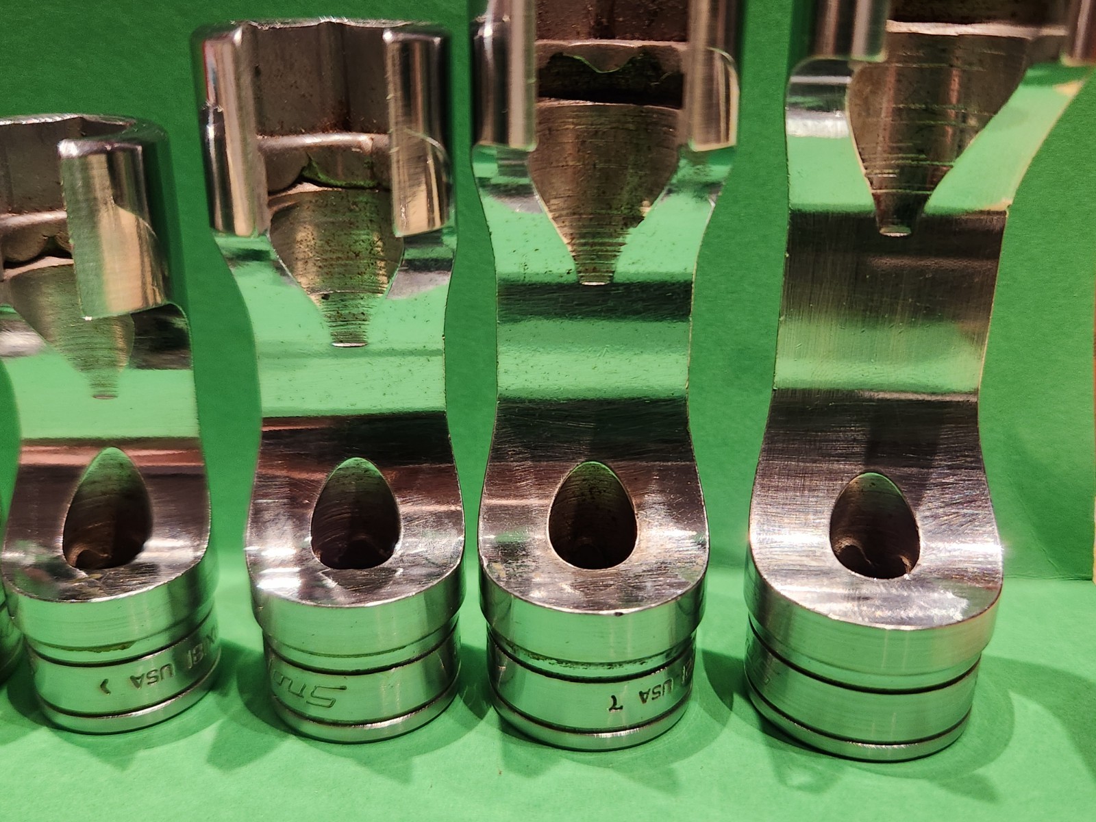 Snap On 7pc 3/8″ Dr. 6-Pt. Deep Flare Nut SAE Socket Set 3/8″-3/4″ 207FRX READ