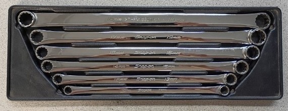 Snap-On XDHFM606 6 pc 12-Point Metric Flank Box Wrench Set 10-20mm