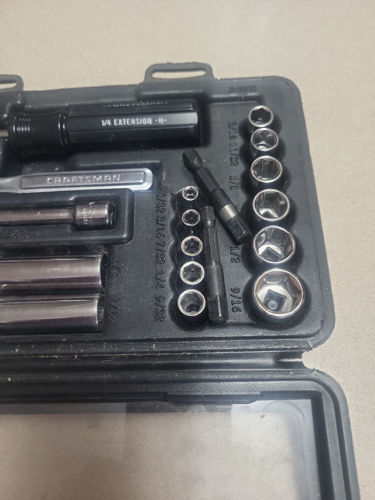 Vintage Craftsman SAE USA 1/4″ Socket Set 21 Piece