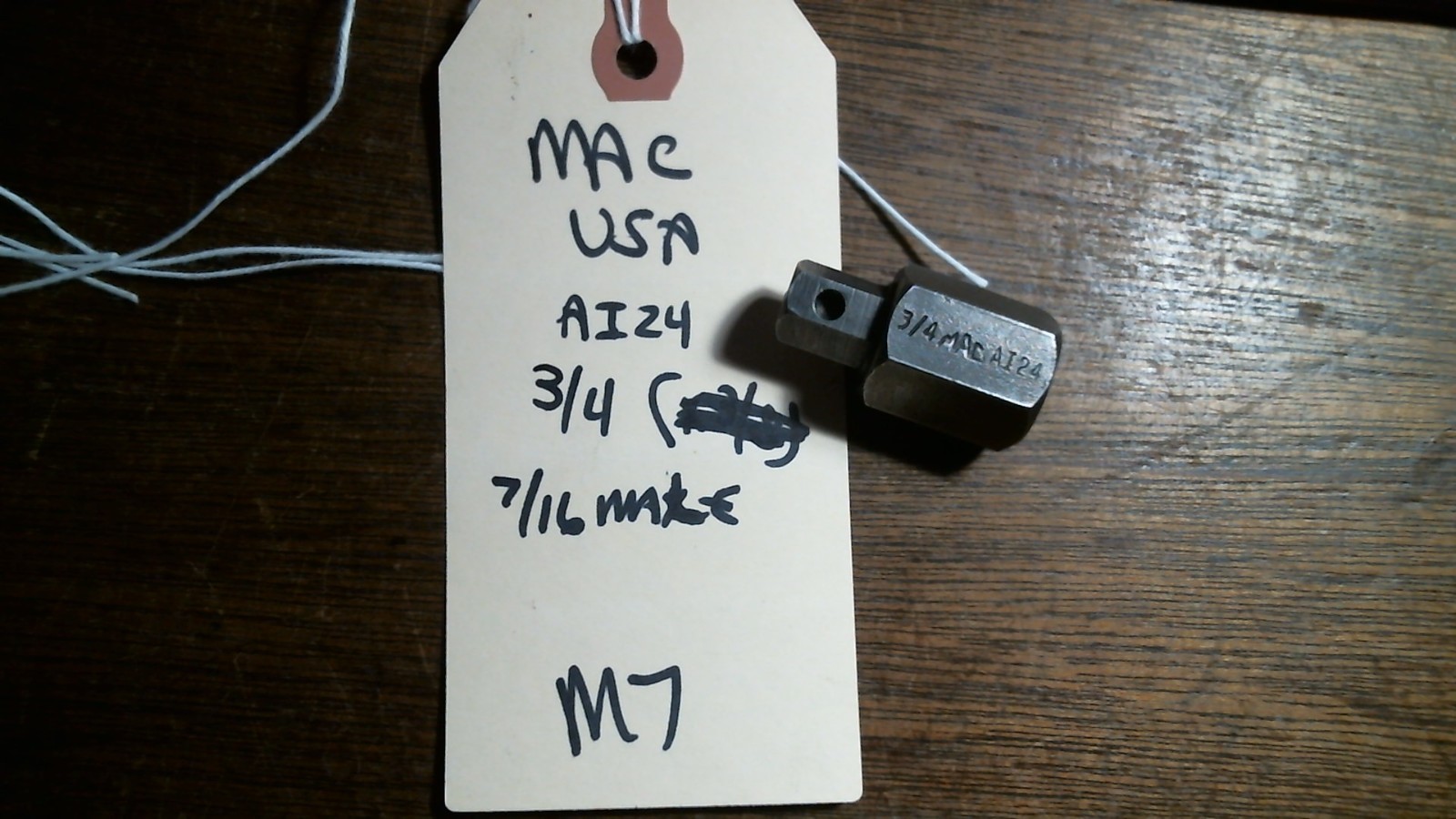 LOT M7 Mac Tools AI24 7/16″ Male Hex Drive 3/4″ SAE Inpact Hex Bit USA