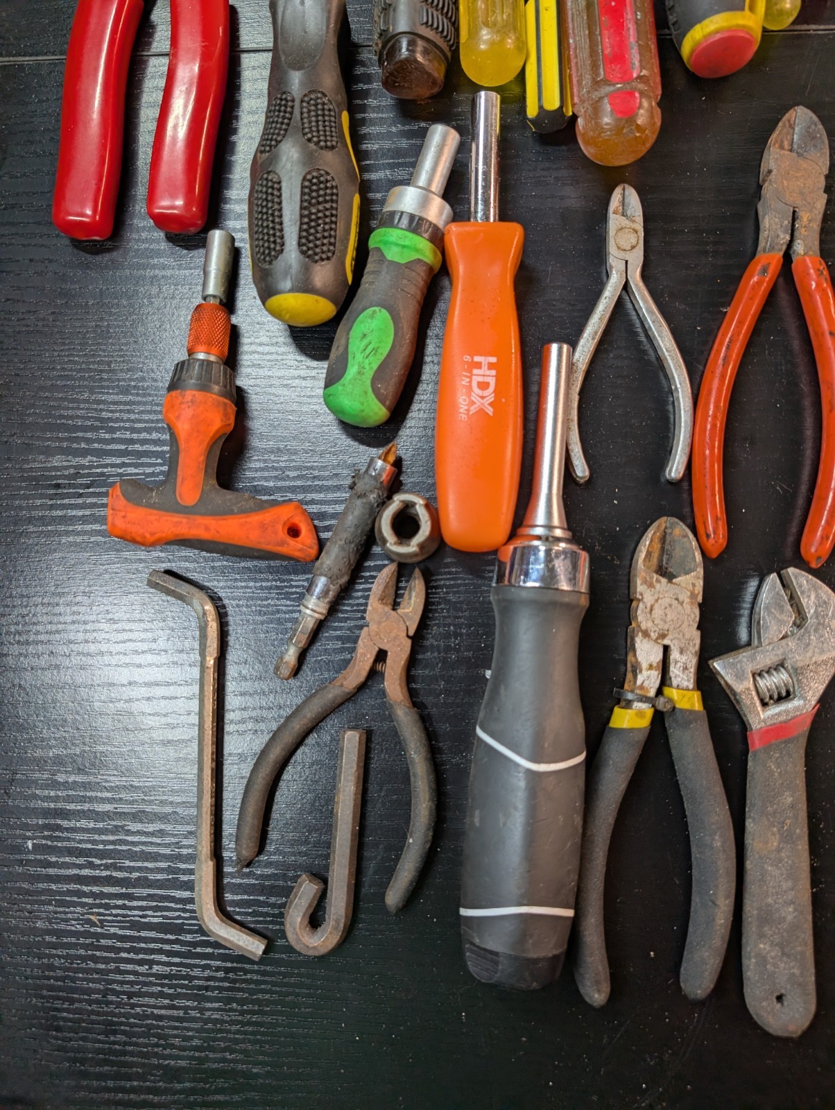 Mixed Hand Tool Lot Wrenches Pliers Screwdrivers Mechanic Garage Tools
