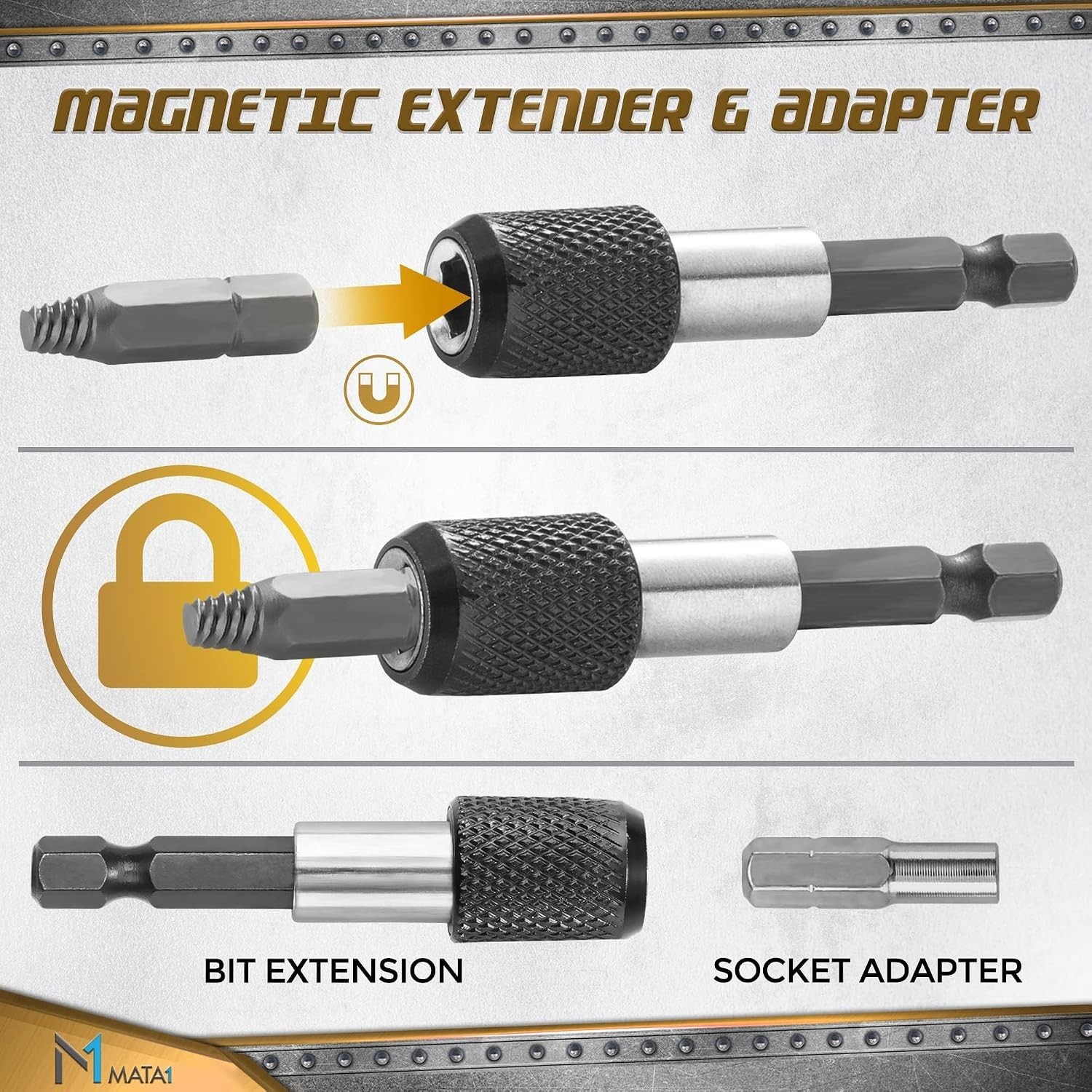 22-Piece Screw Extractor Set – Effortless Removal of Stripped & Broken Screws