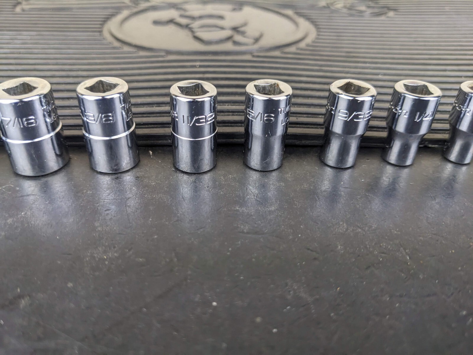 #bg107 Snap-on Tools 110TMDY USA 10pc 1/4″ Drive SAE Shallow 12pt Socket Set