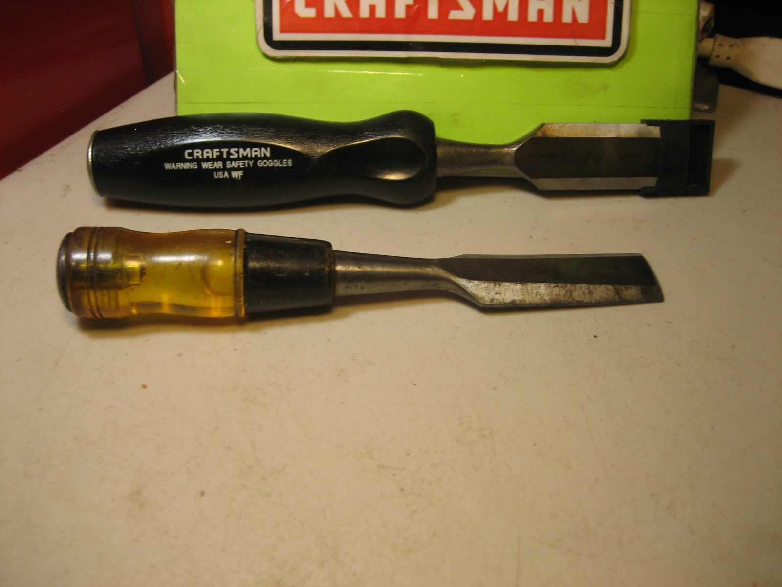 CRAFTSMAN 1″ STRIKING Wood Chisel PLUS EXTRA BOTH USA