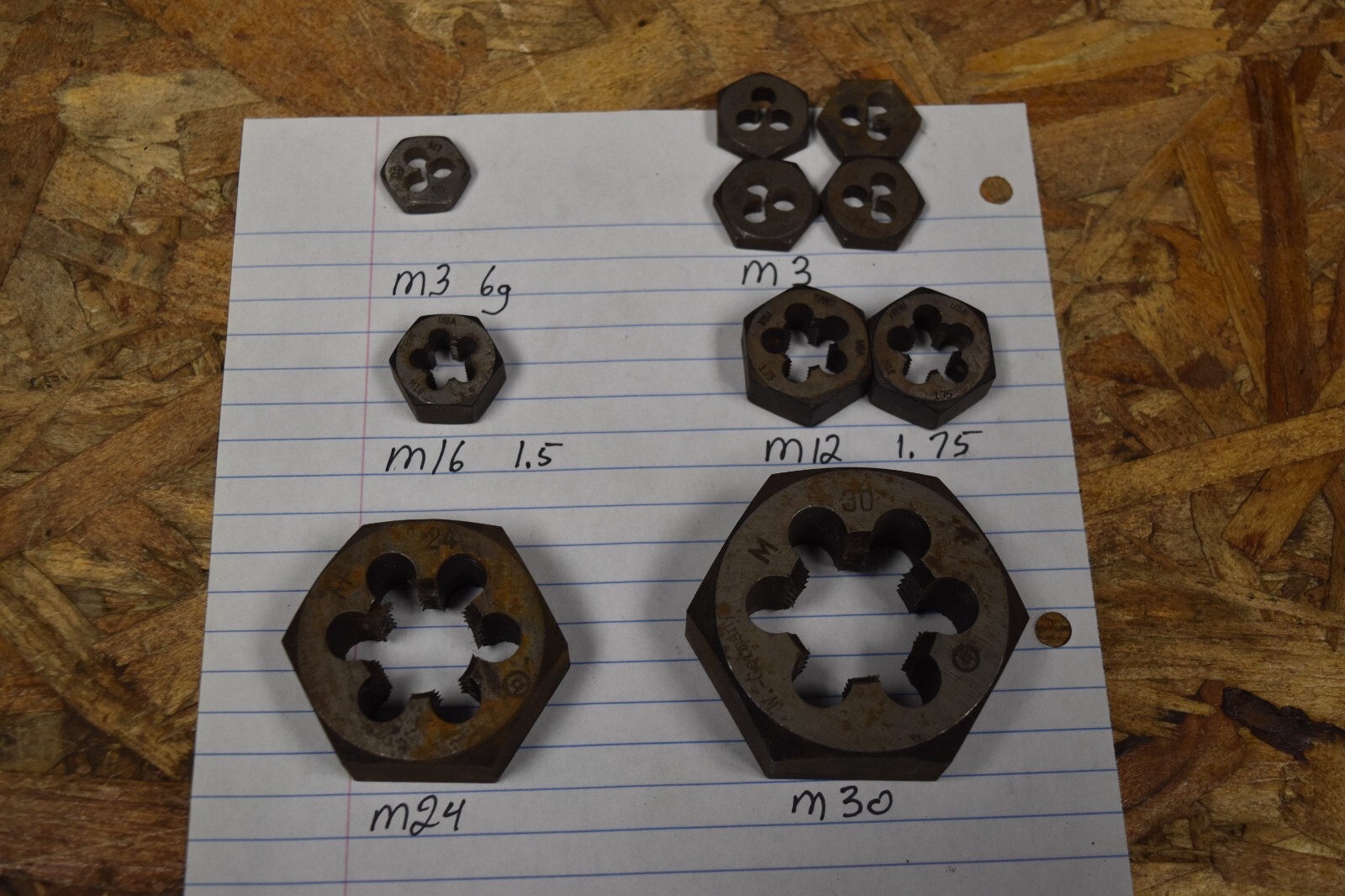 10 PC LOT METRIC RETHREADING DIE M24 M30 M16X1.5 M12X1.75 M3-6G M3 FREE SHIPPING