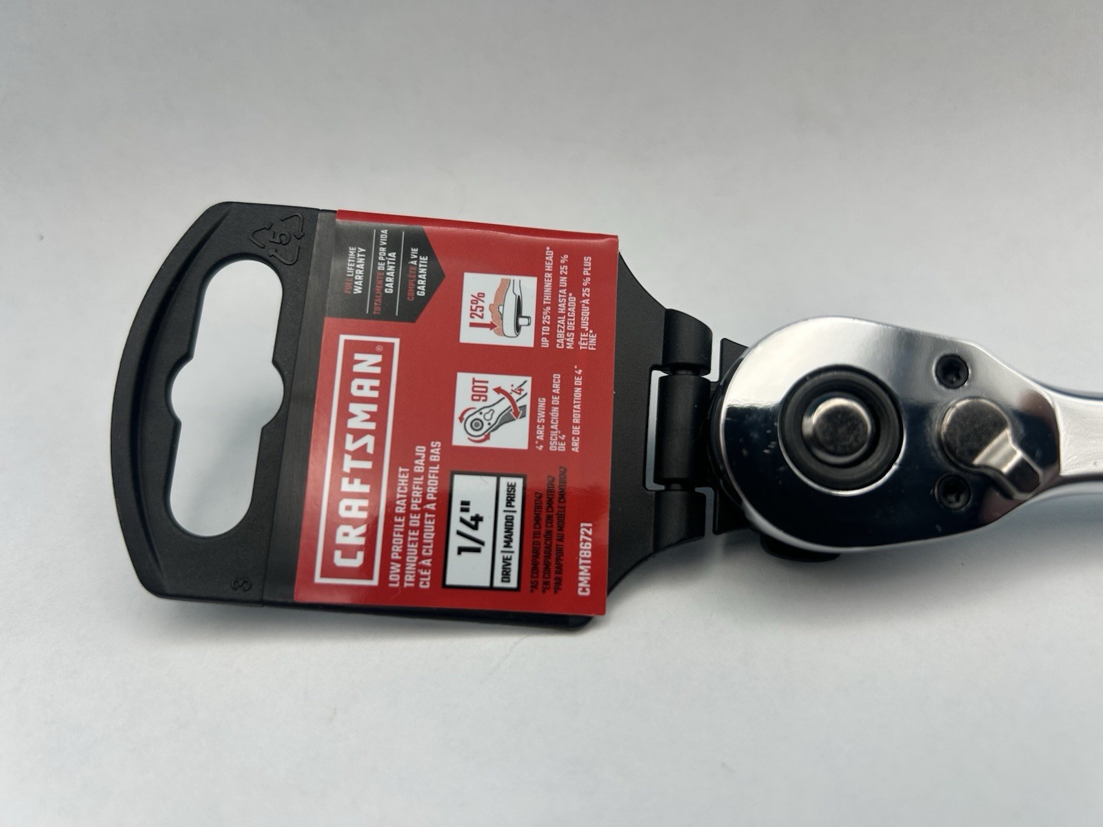 Craftsman 1/4 Ratchet CMMT86721 90 Tooth Low Profile Ratchet