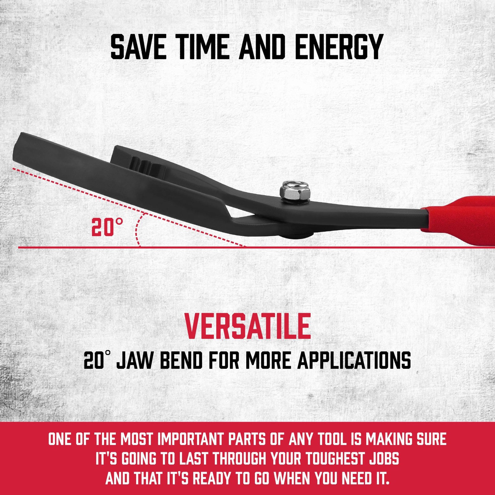 12″ Adjustable Oil Filter Pliers, Adjustable Oil Filter Wrench Removal Tool Red