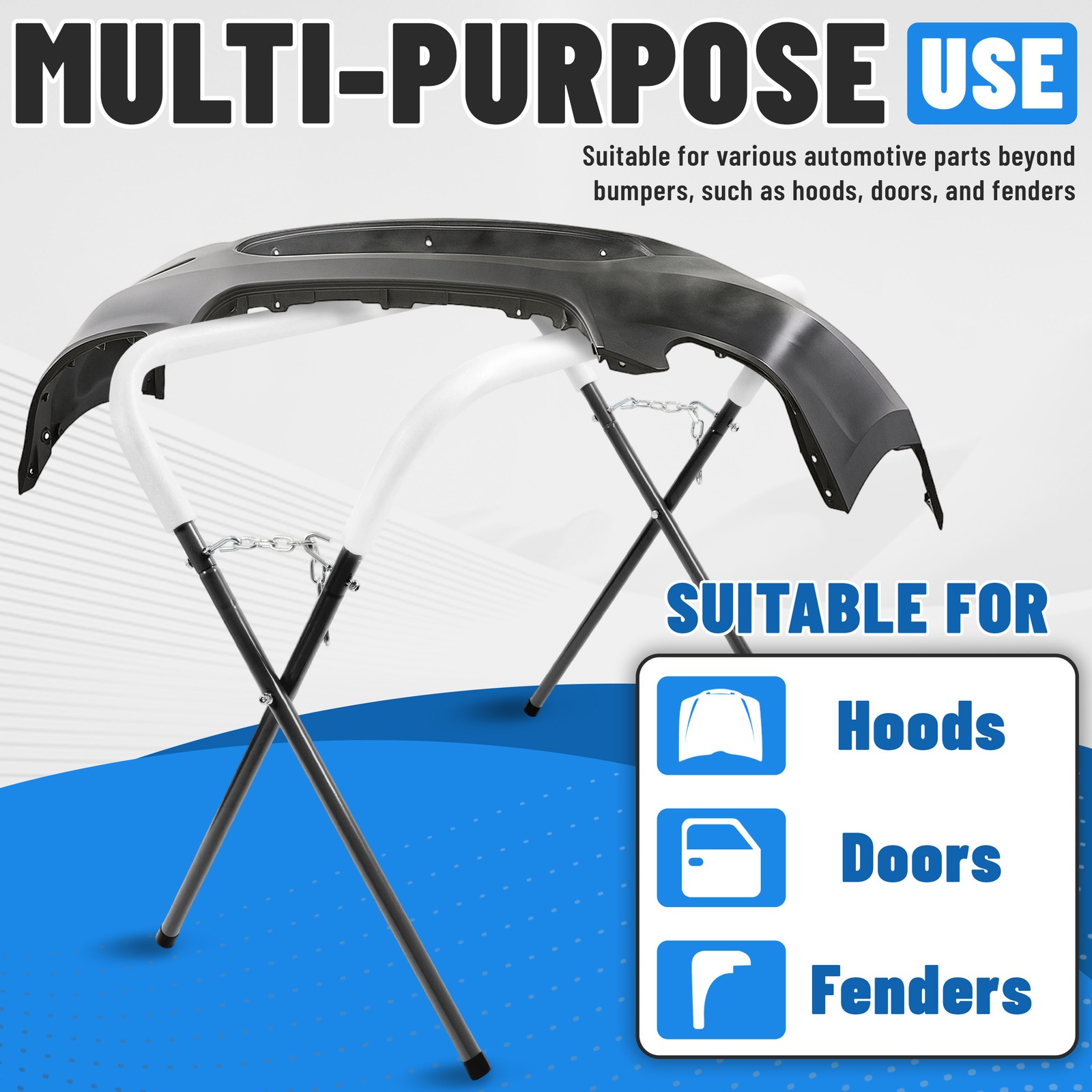 Heavy Duty Work Stand Folding for Bumpers Fenders Doors Hoods Works 750 Pound