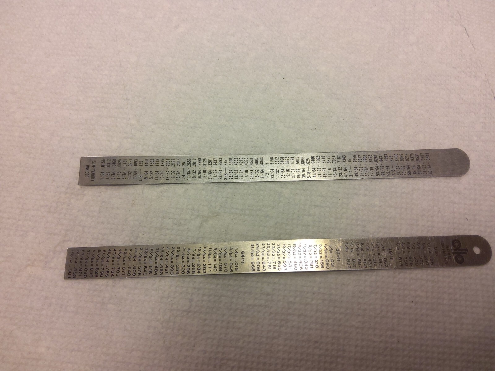 2 6″ Steel Metal Ruler Depth Gauges, Bruening Bearings And Alvin