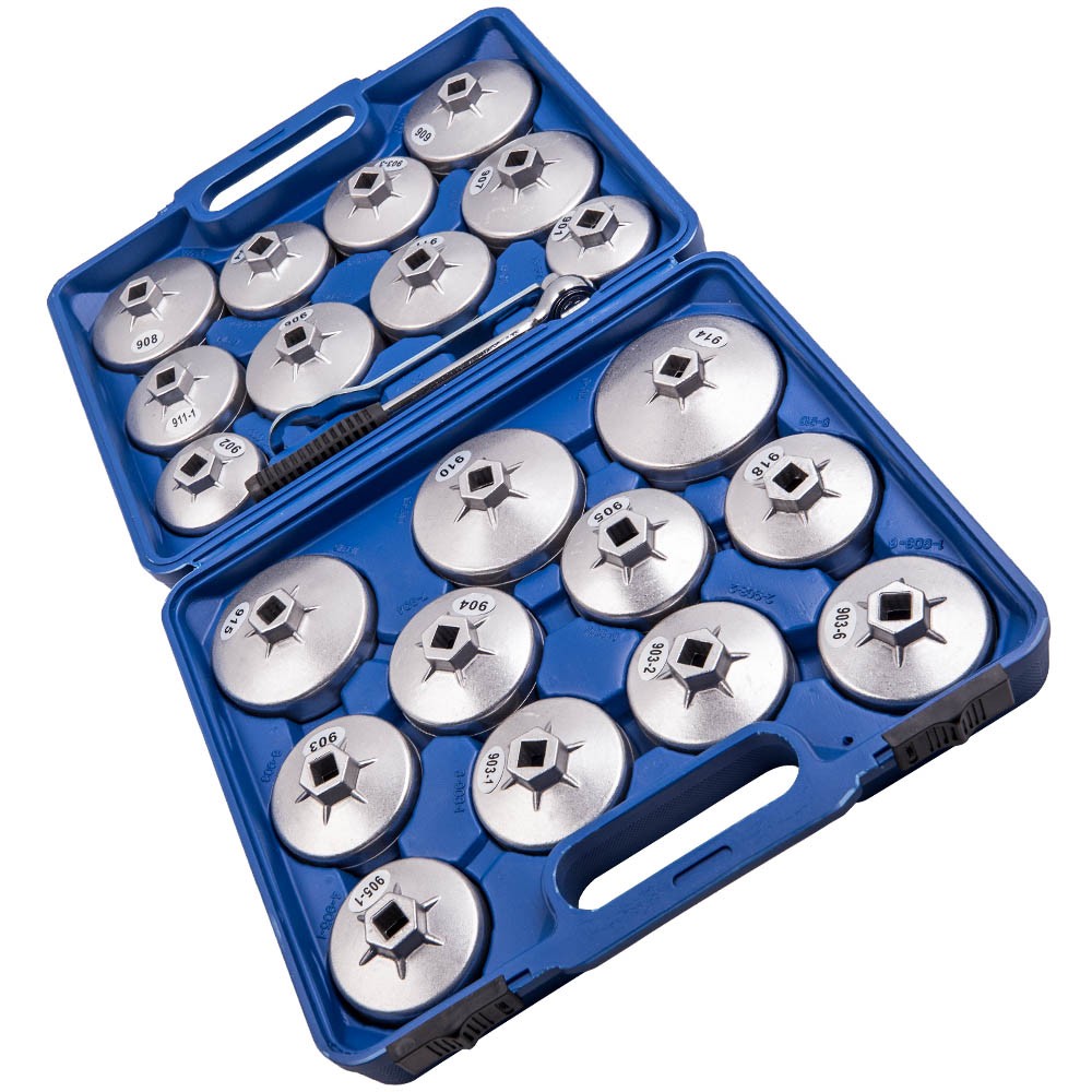 1/2″ Drive Oil Filter Socket Cup Cap w/ Adjustable Wrench Removal Tool Kit