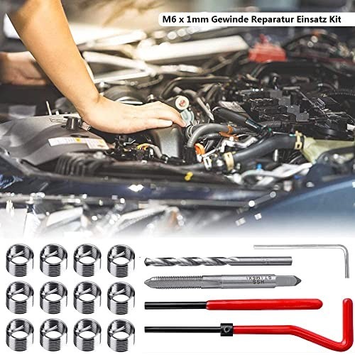 30 Piece M6 x 1.0mm Thread Repair Kit, HSS Drill Helicoil Kit,…