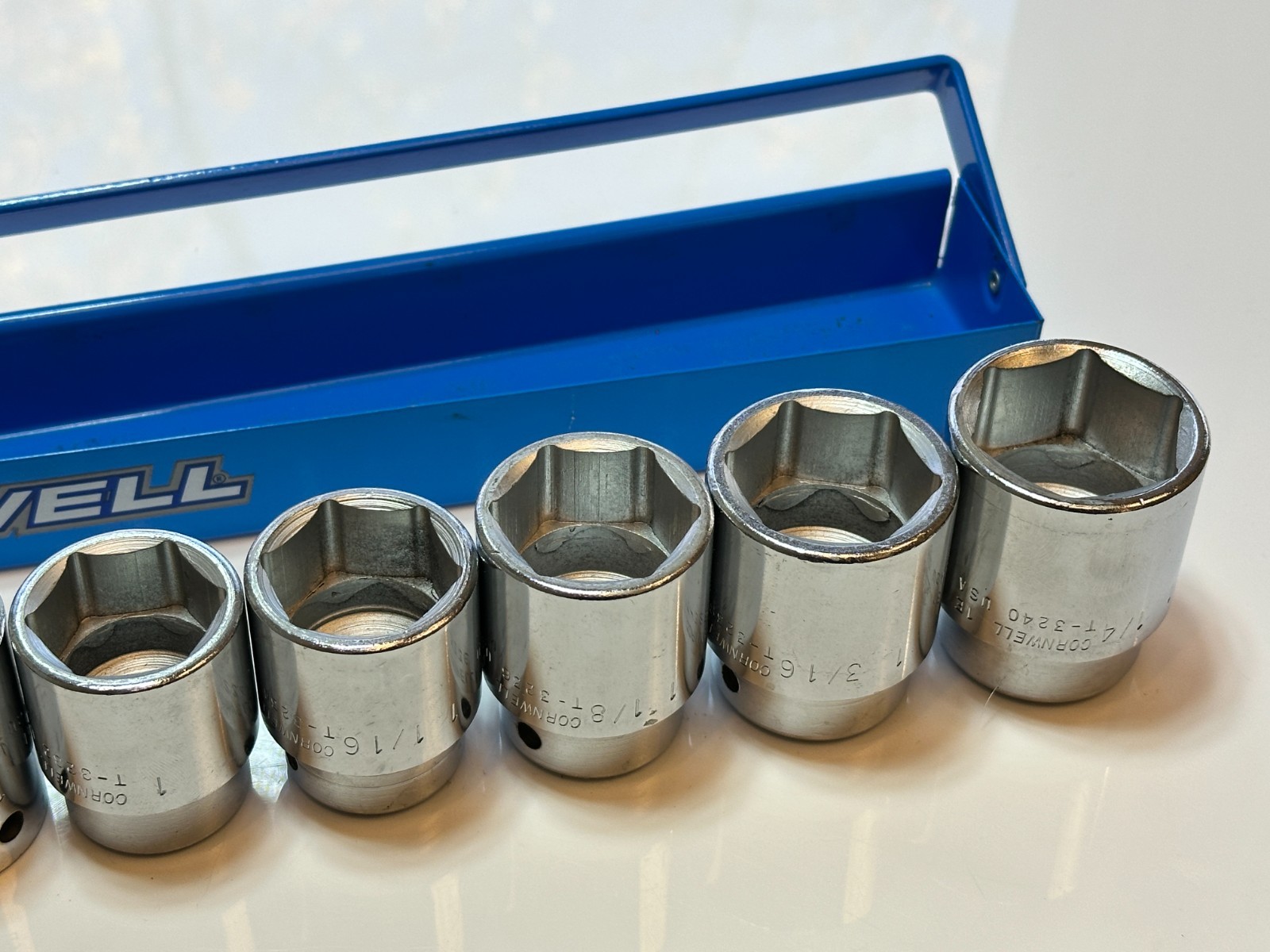 Cornwell Tools USA ST-3215S 1/2” Drive 15pc SAE 3/8 to 1-1/4” Shallow Socket Set